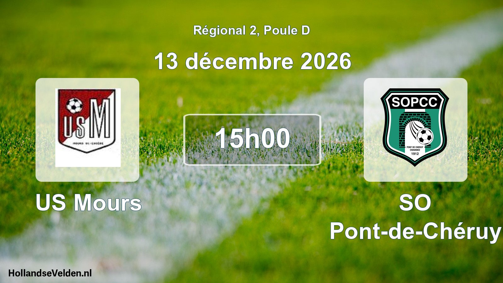 Scheduled Match: US Mours - SO Pont-de-Chéruy (13 December 2026)