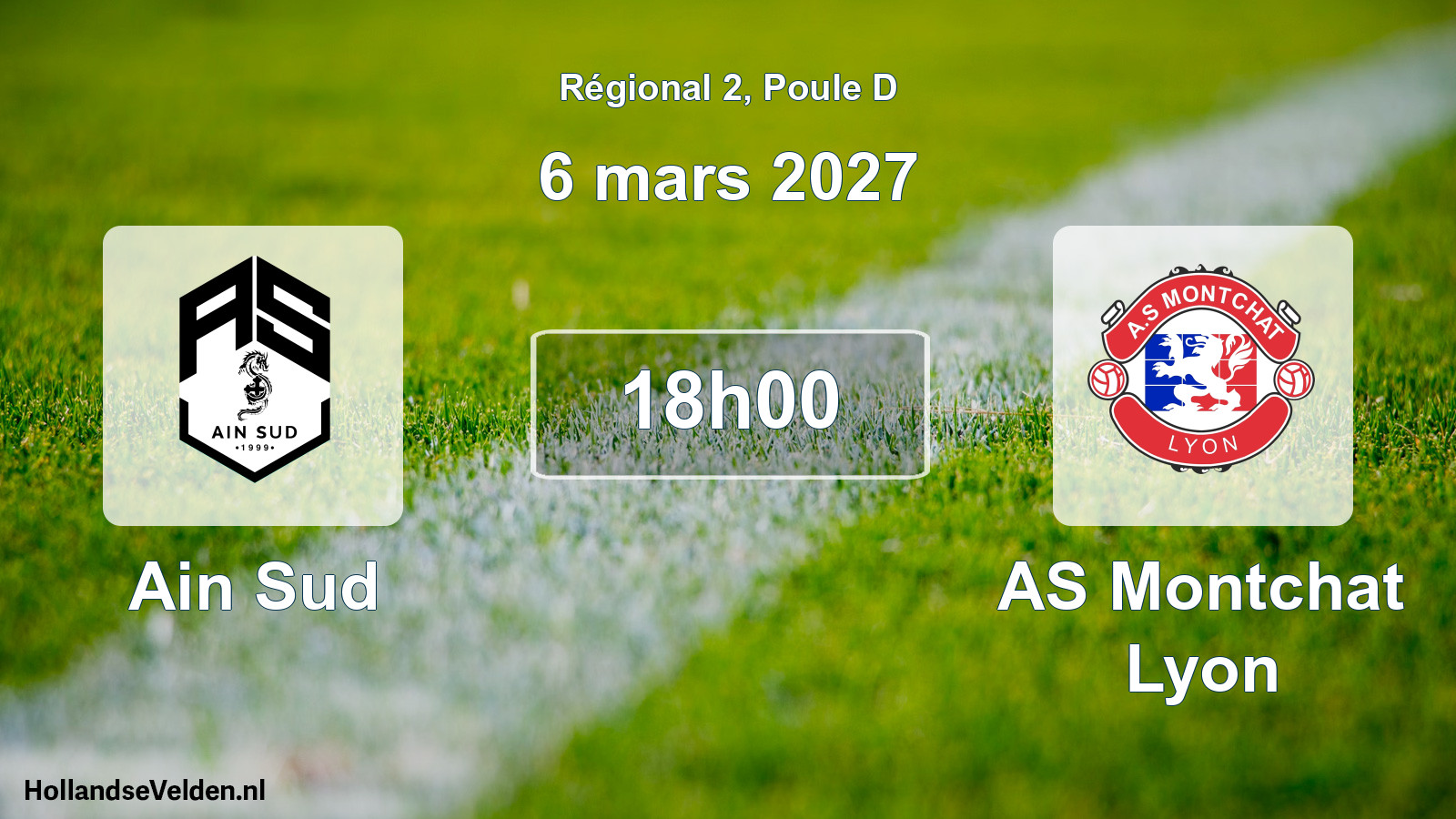 Match programmé: Ain Sud - AS Montchat Lyon (6 mars 2027)