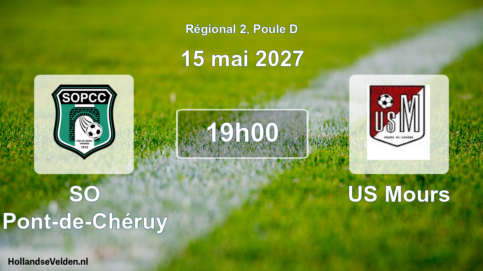 Match programmé: SO Pont-de-Chéruy - US Mours (15 mai 2027)