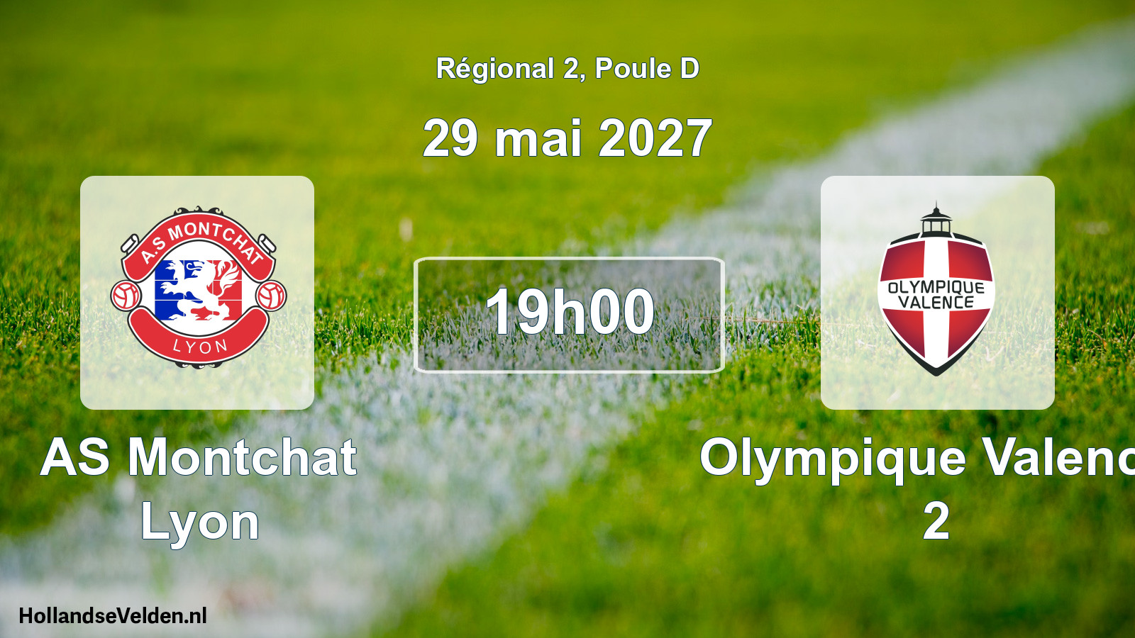 Match programmé: AS Montchat Lyon - Olympique Valence 2 (29 mai 2027)