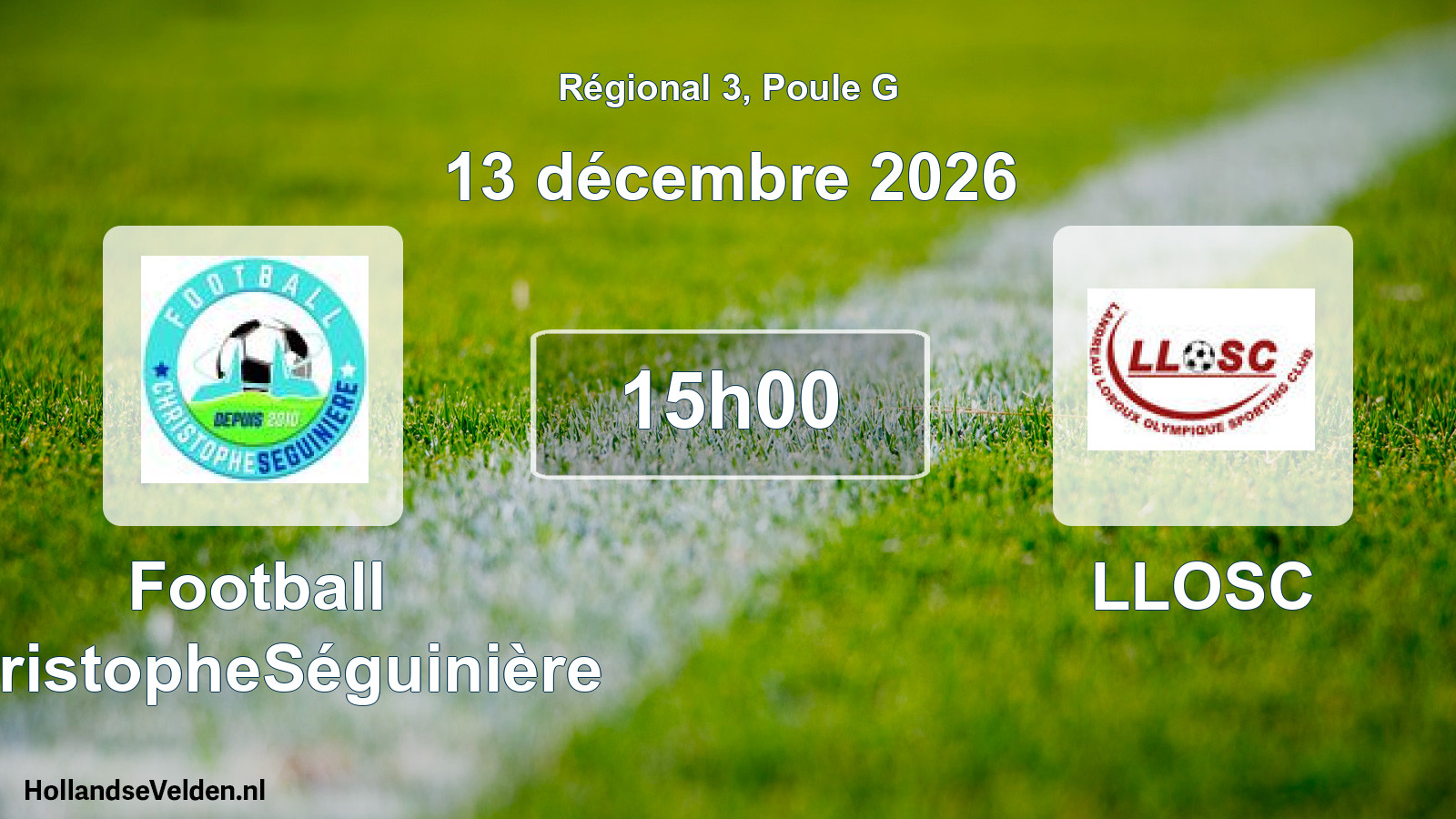 Scheduled Match: Football ChristopheSéguinière - LLOSC (13 December 2026)