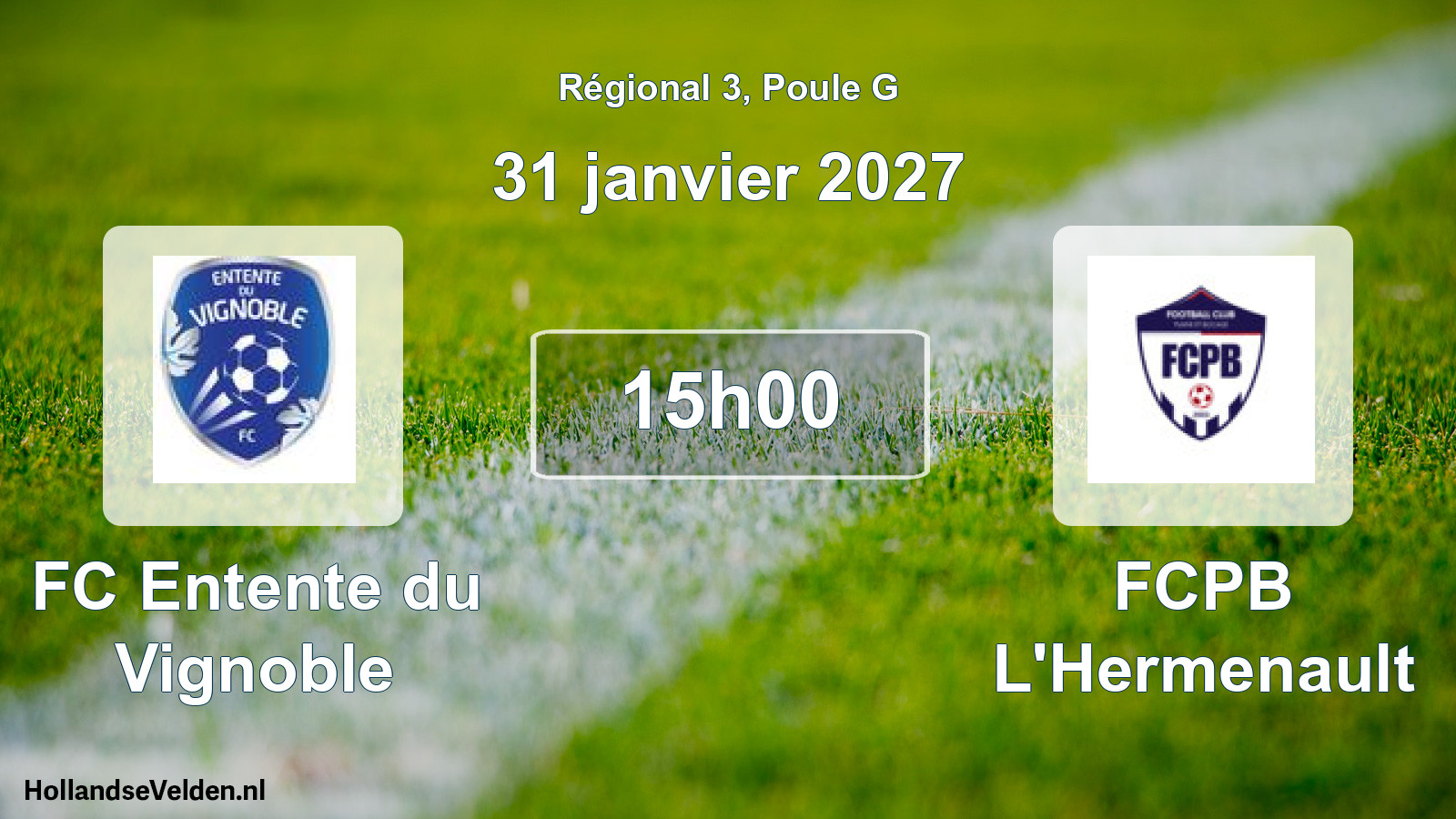 Scheduled Match: FC Entente du Vignoble - FCPB L'Hermenault (31 January 2027)