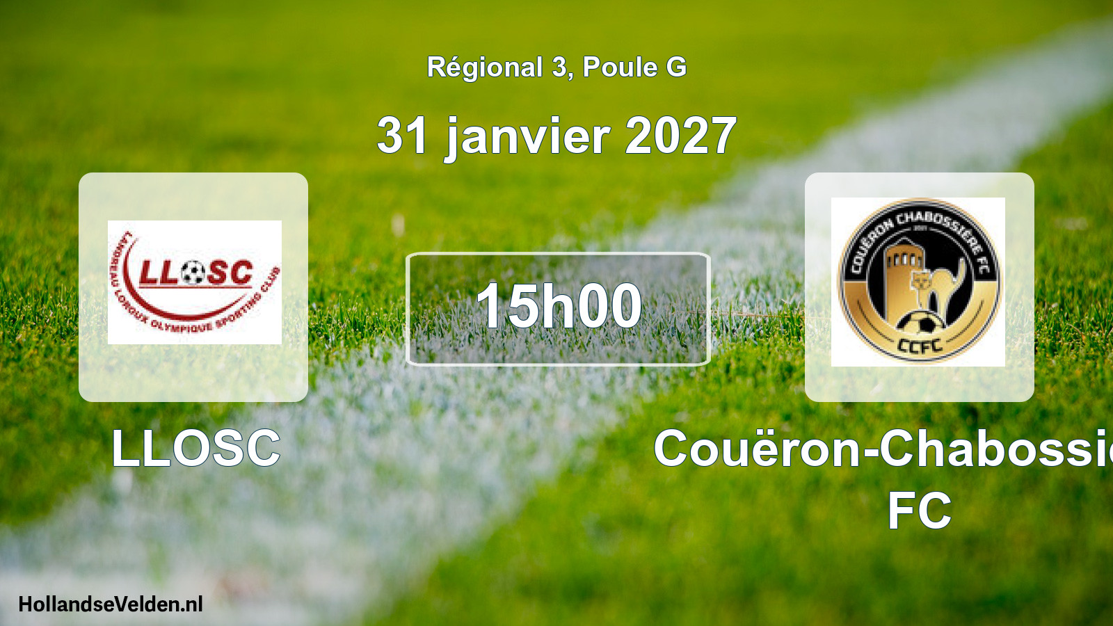 Scheduled Match: LLOSC - Couëron-Chabossière FC (31 January 2027)