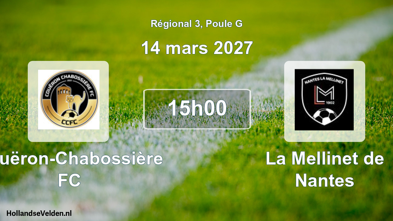 Scheduled Match: Couëron-Chabossière FC - La Mellinet de Nantes (14 March 2027)