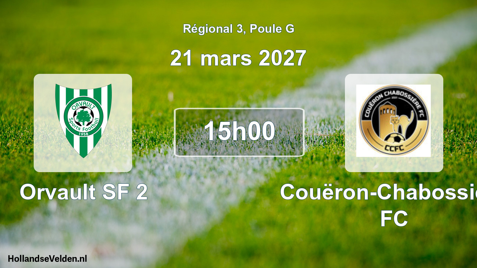 Scheduled Match: Orvault SF 2 - Couëron-Chabossière FC (21 March 2027)