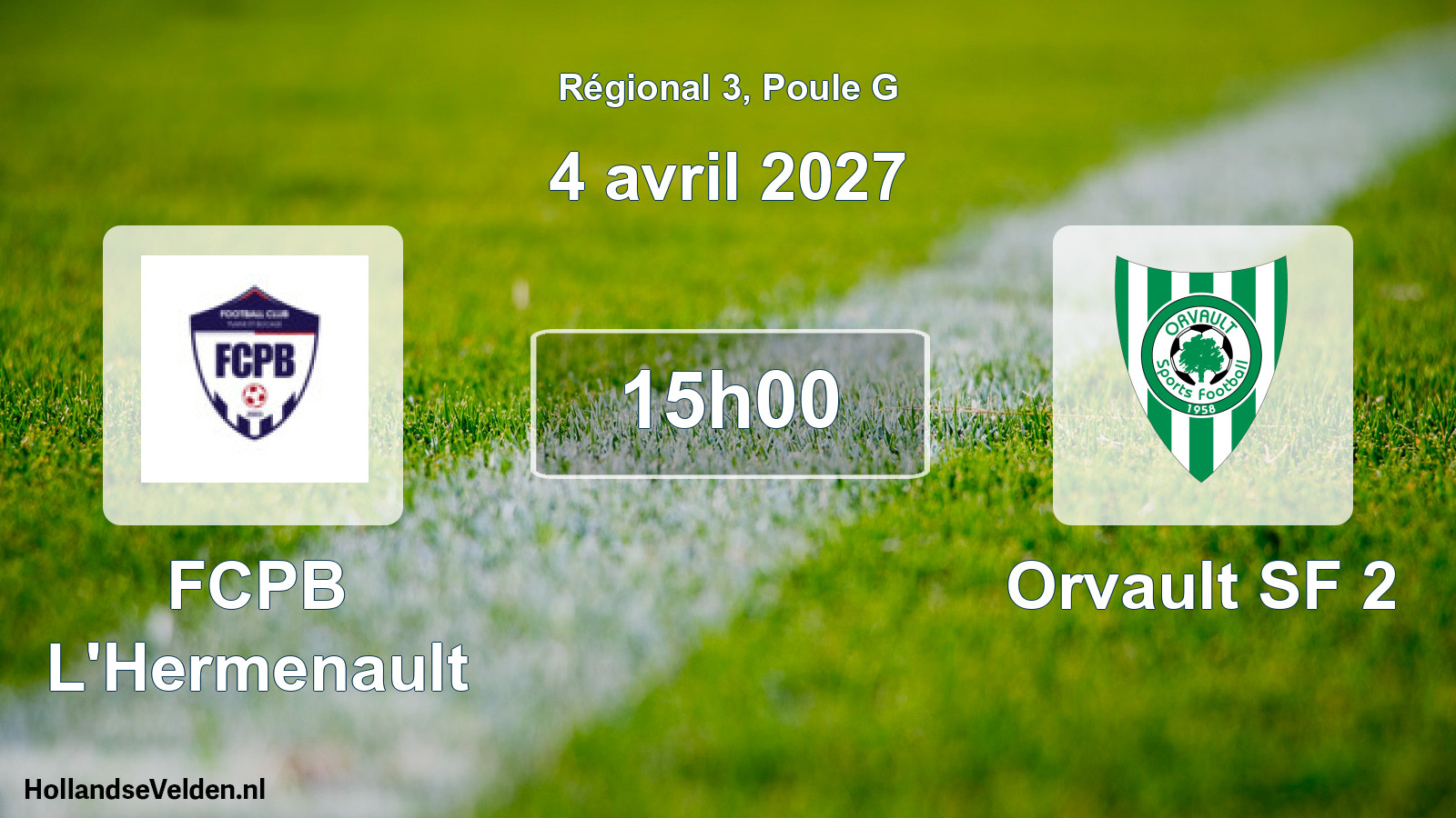 Scheduled Match: FCPB L'Hermenault - Orvault SF 2 (4 April 2027)