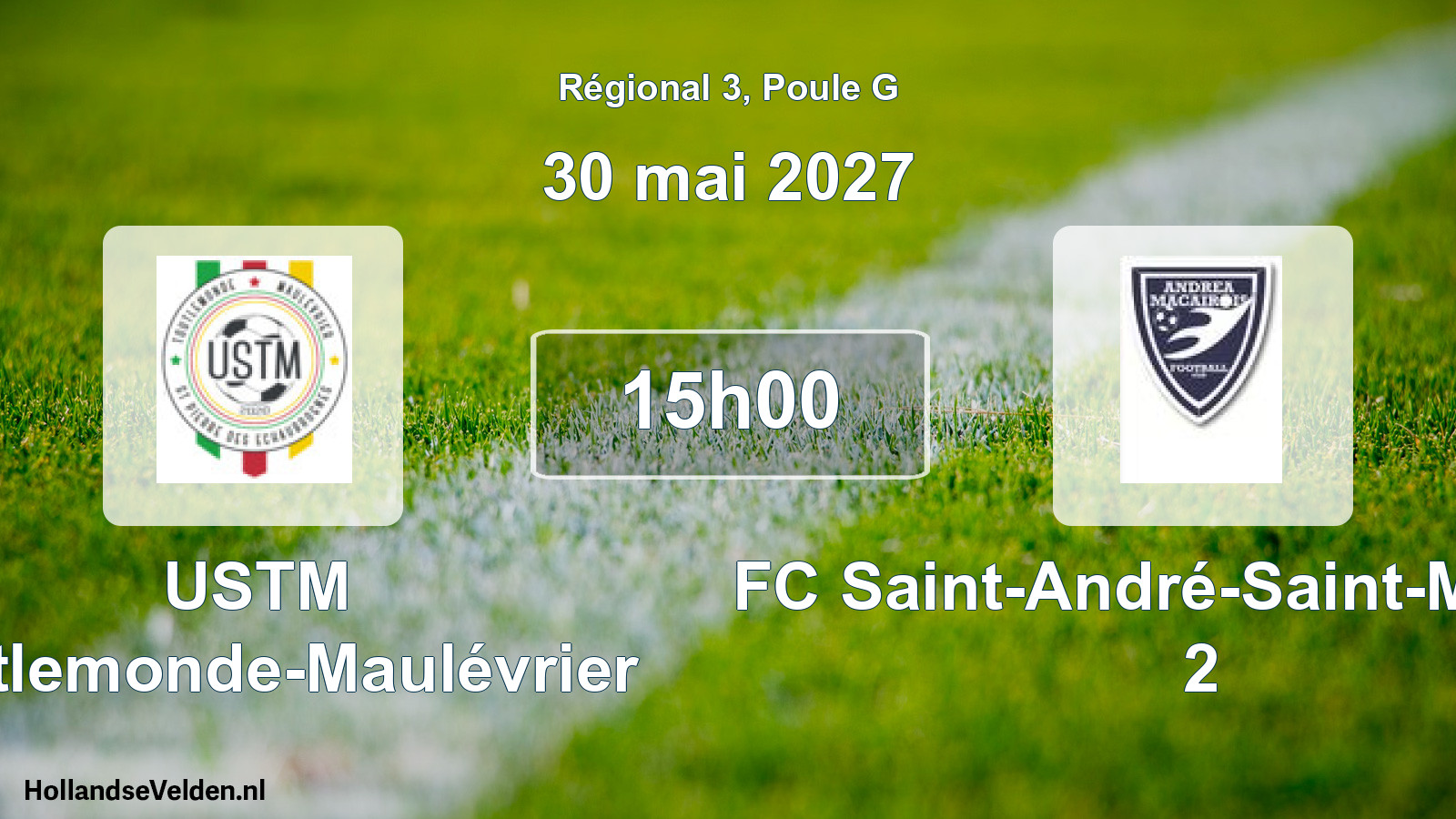 Scheduled Match: USTM Toutlemonde-Maulévrier - FC Saint-André-Saint-Macaire 2 (30 May 2027)