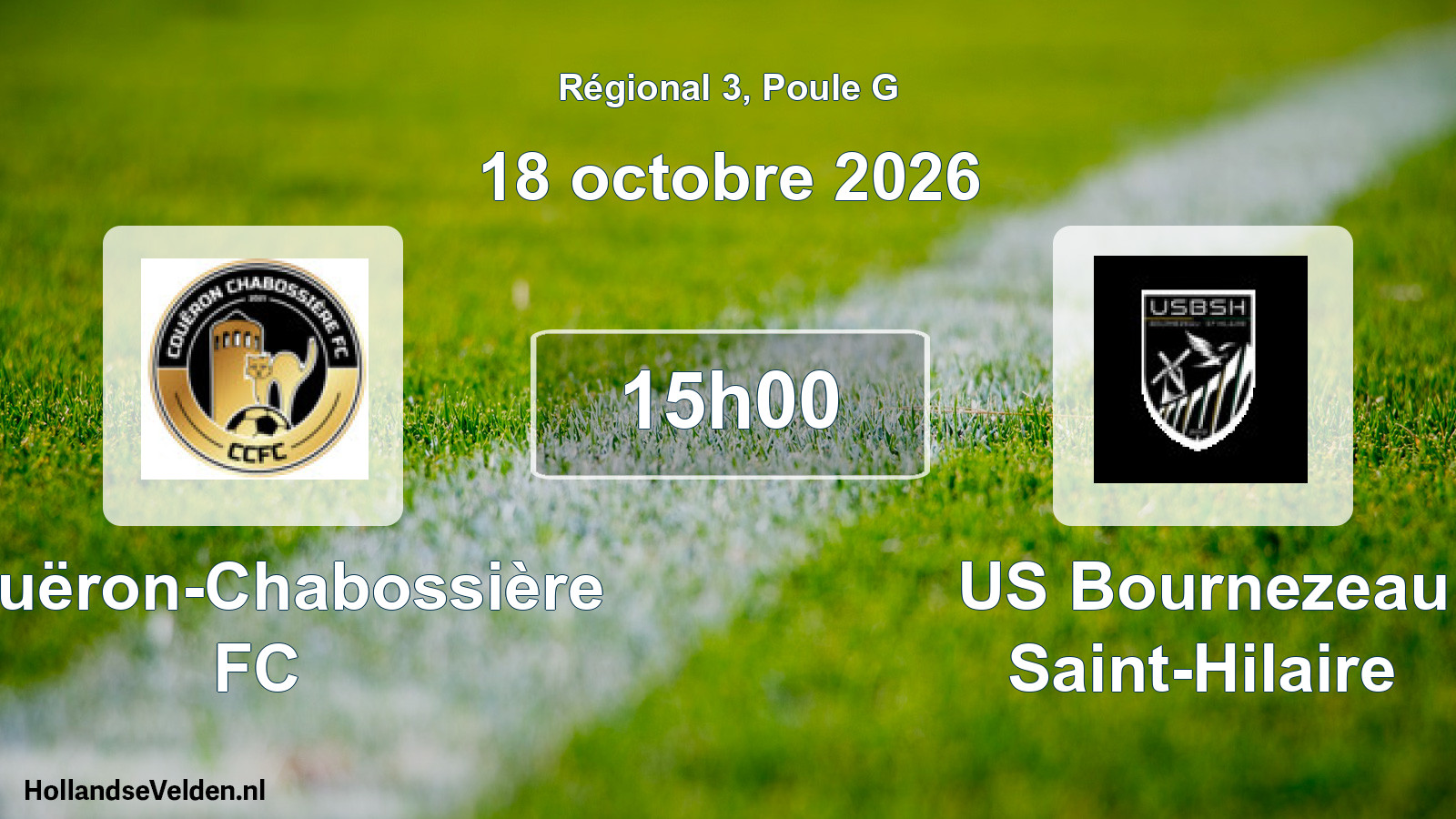 Scheduled Match: Couëron-Chabossière FC - US Bournezeau Saint-Hilaire (18 October 2026)