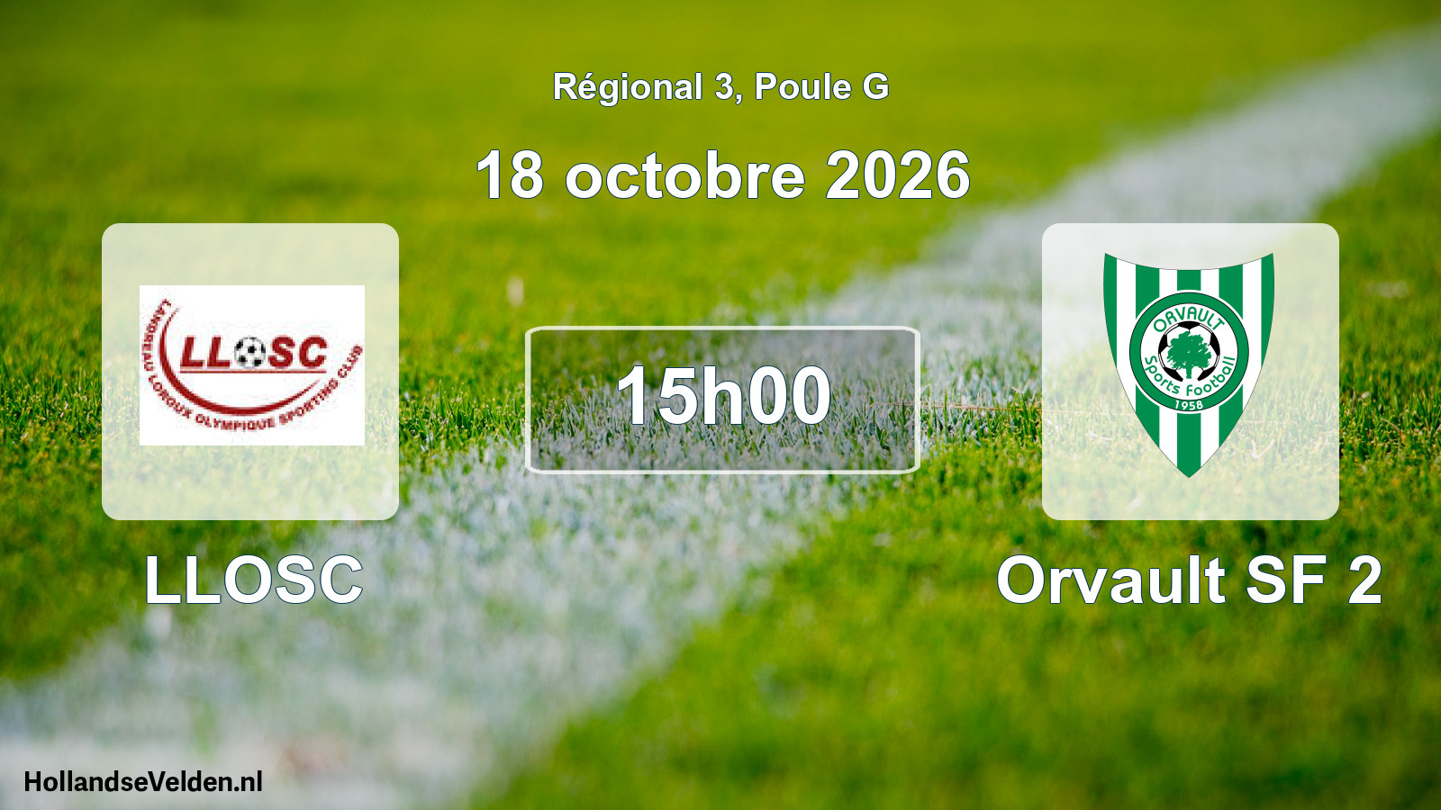 Scheduled Match: LLOSC - Orvault SF 2 (18 October 2026)