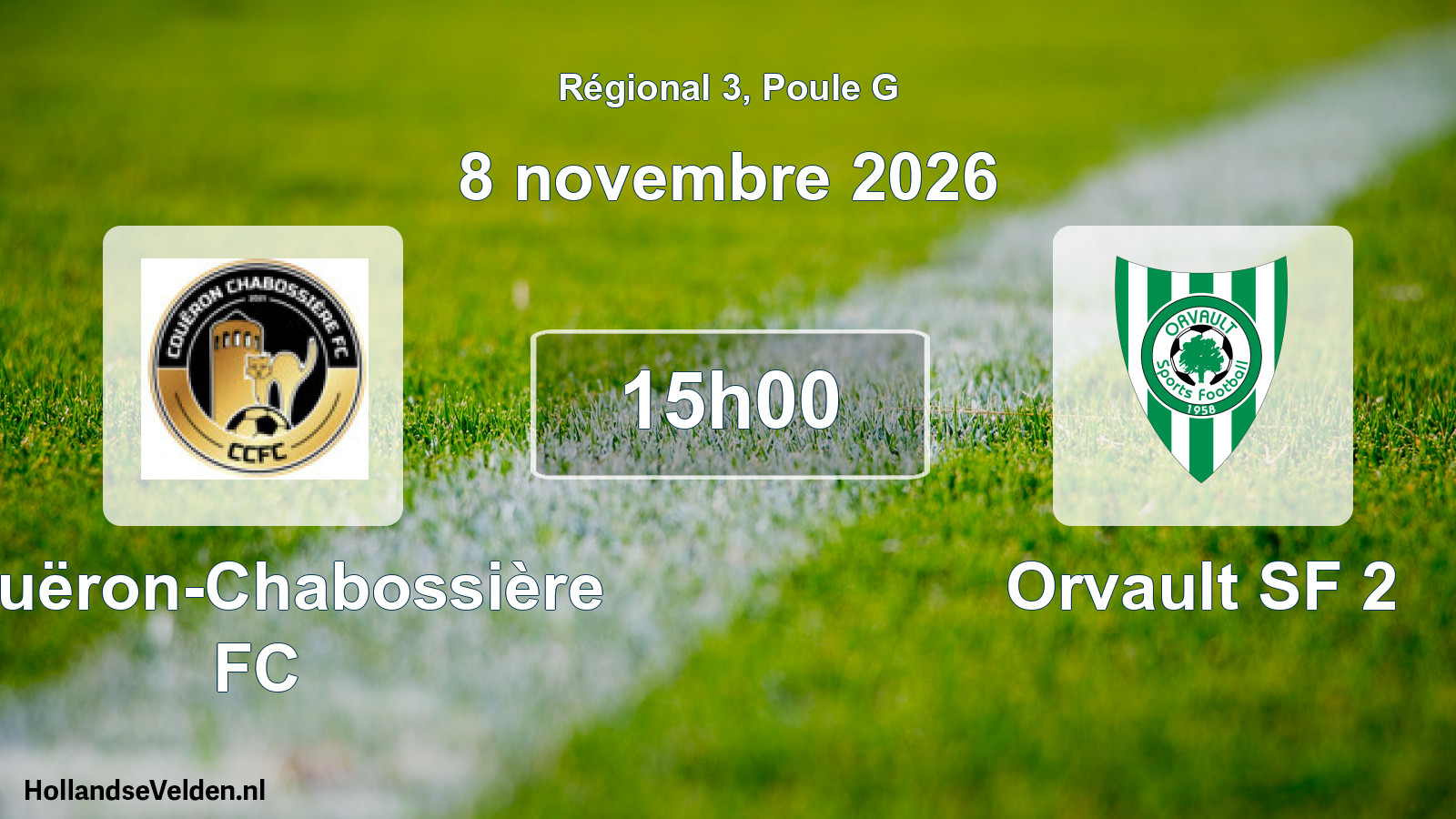 Scheduled Match: Couëron-Chabossière FC - Orvault SF 2 (8 November 2026)
