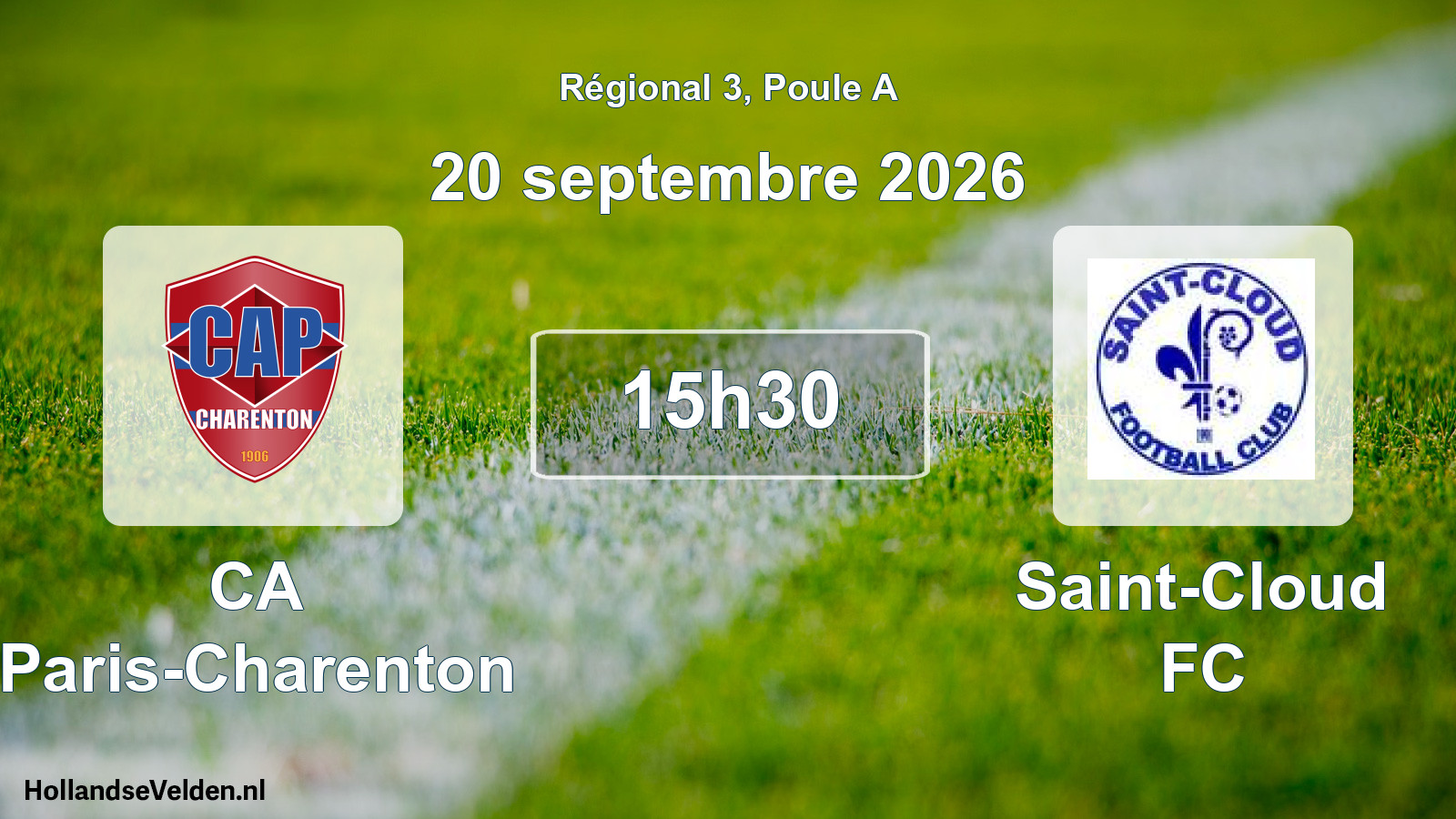 Scheduled Match: CA Paris-Charenton - Saint-Cloud FC (20 September 2026)