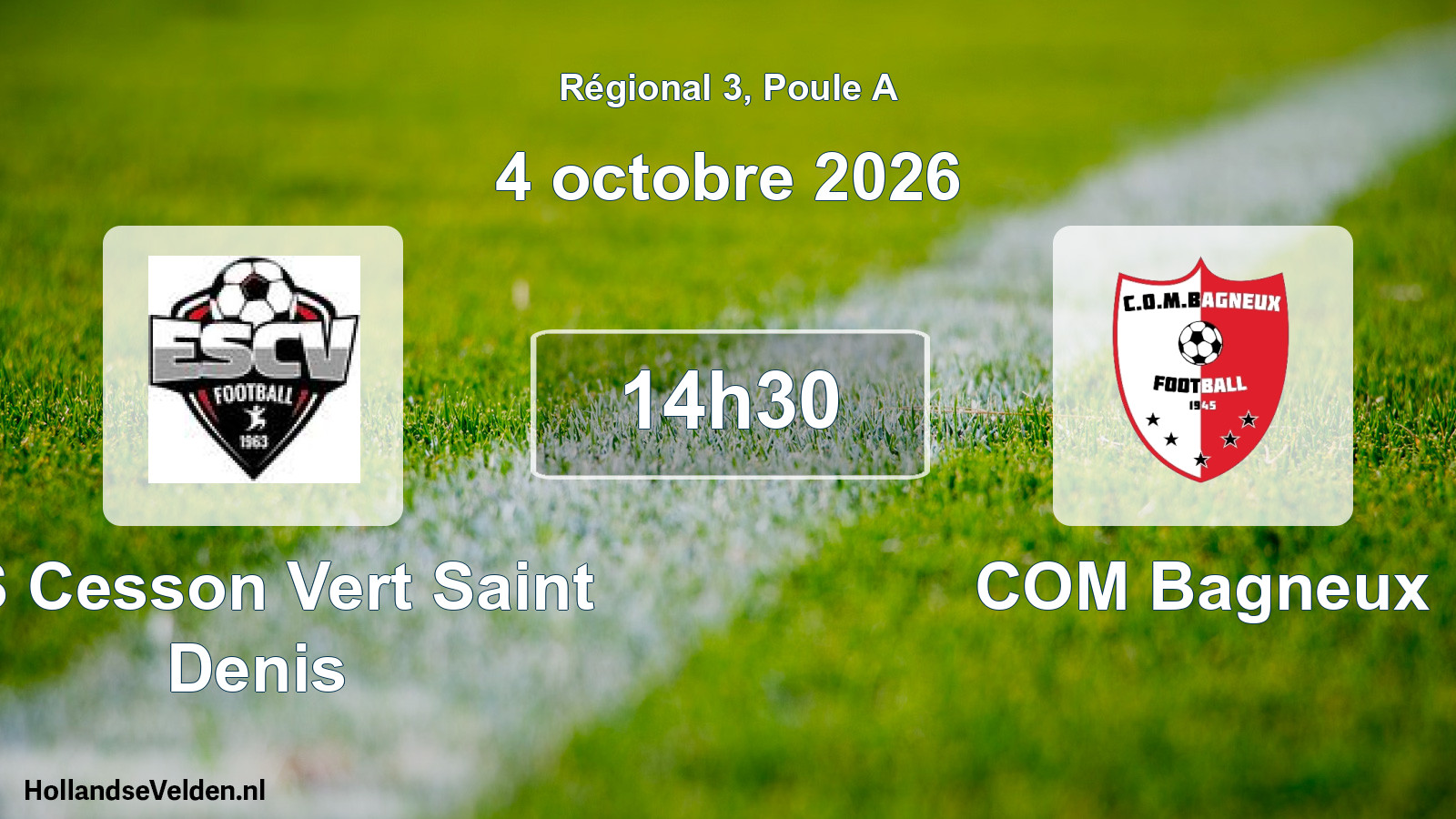 Scheduled Match: ES Cesson Vert Saint Denis - COM Bagneux (4 October 2026)