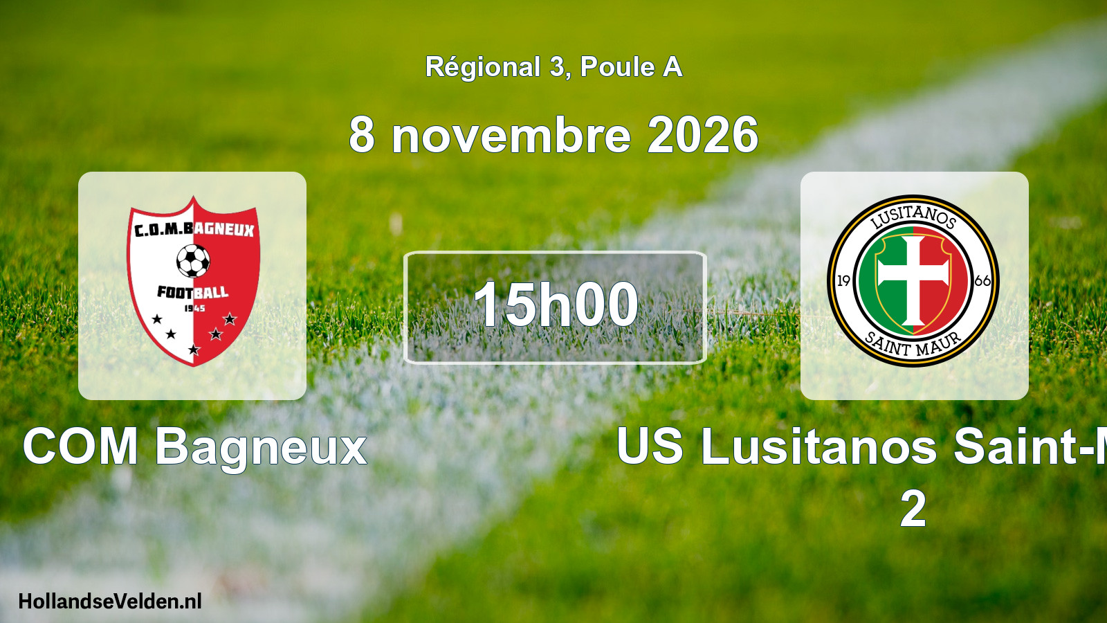 Geplande wedstrijd: COM Bagneux - US Lusitanos Saint-Maur 2 (8 november 2026)