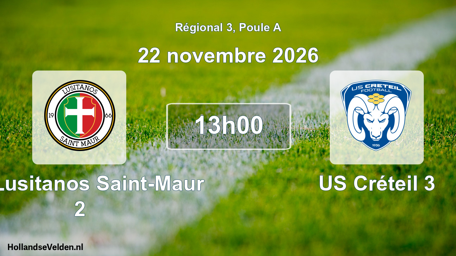 Scheduled Match: US Lusitanos Saint-Maur 2 - US Créteil 3 (22 November 2026)