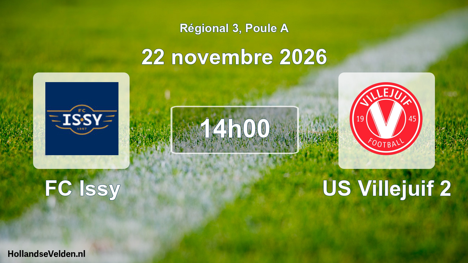 Scheduled Match: FC Issy - US Villejuif 2 (22 November 2026)