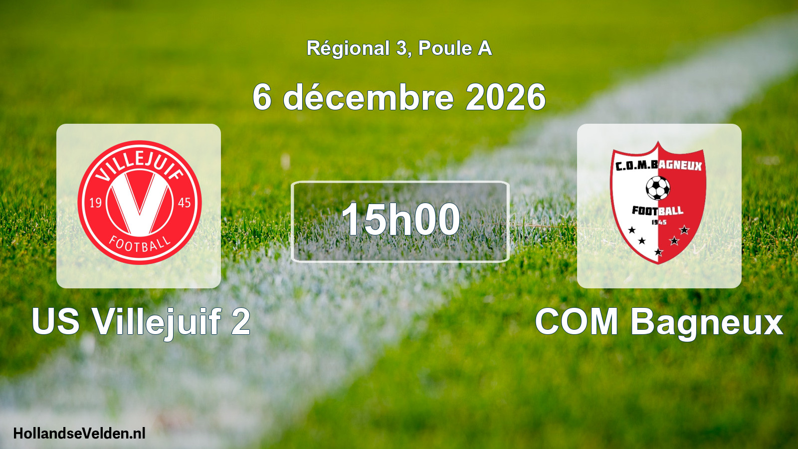 Scheduled Match: US Villejuif 2 - COM Bagneux (6 December 2026)