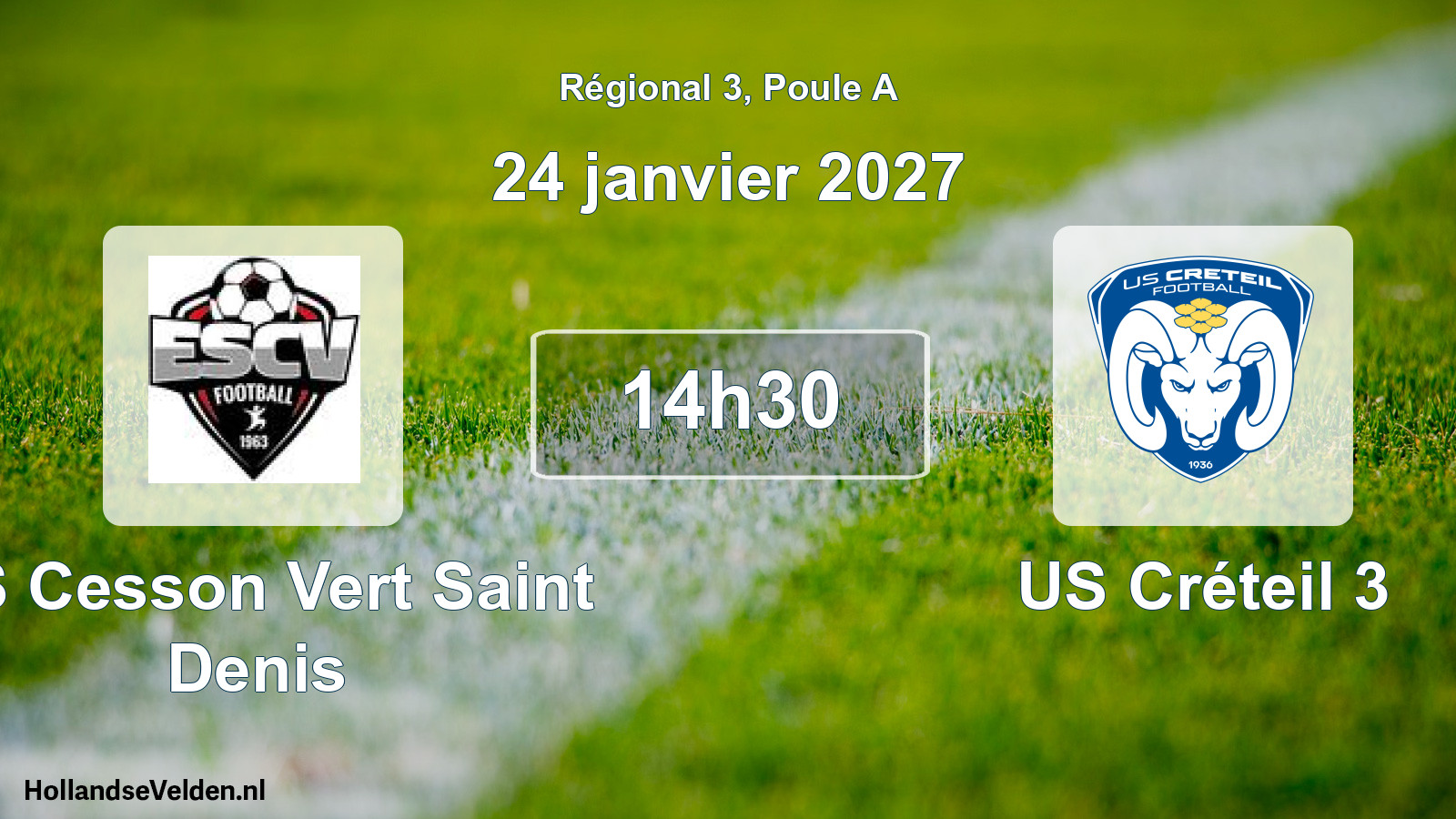 Scheduled Match: ES Cesson Vert Saint Denis - US Créteil 3 (24 January 2027)