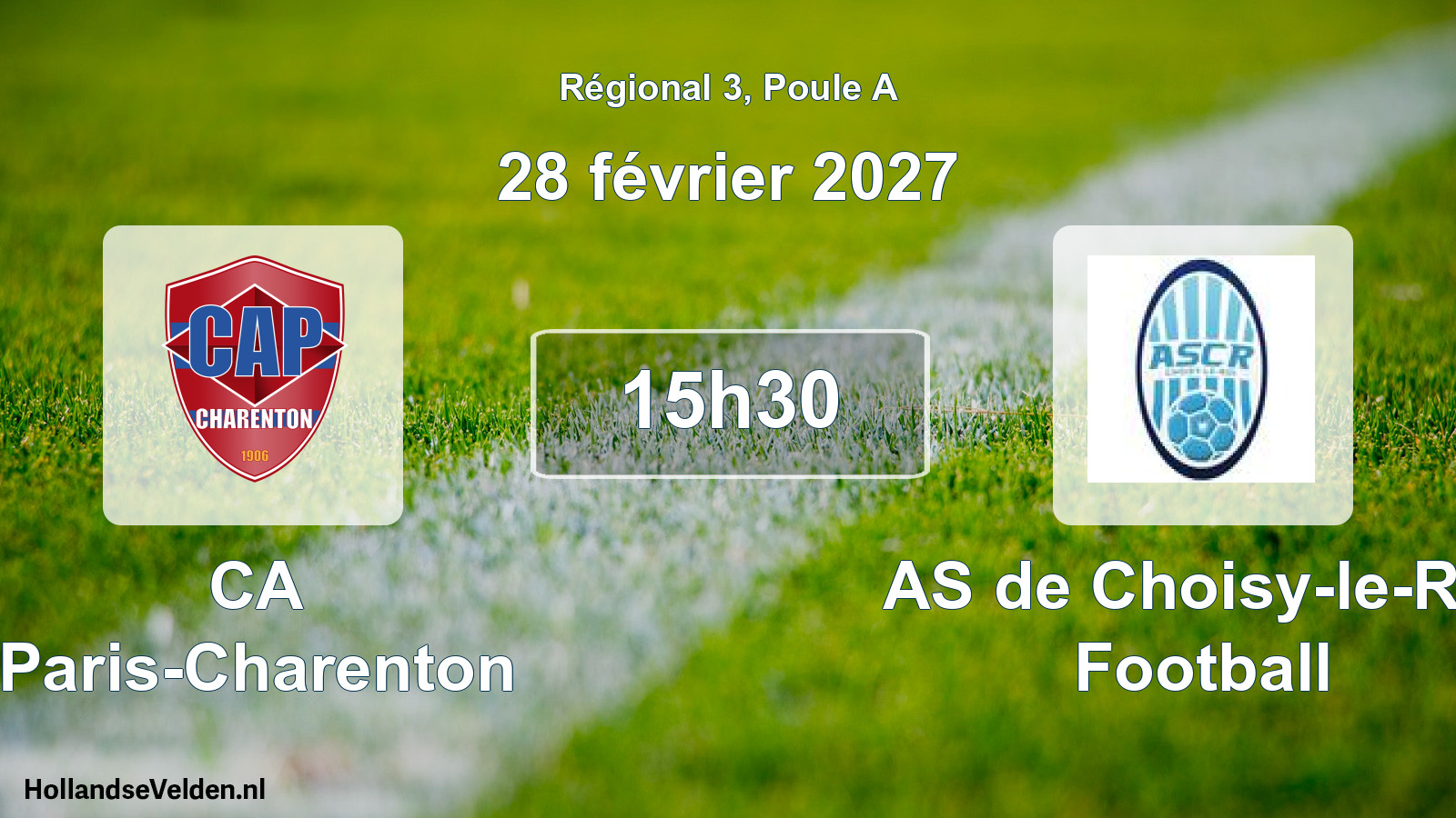 Geplande wedstrijd: CA Paris-Charenton - AS de Choisy-le-Roi Football (28 februari 2027)