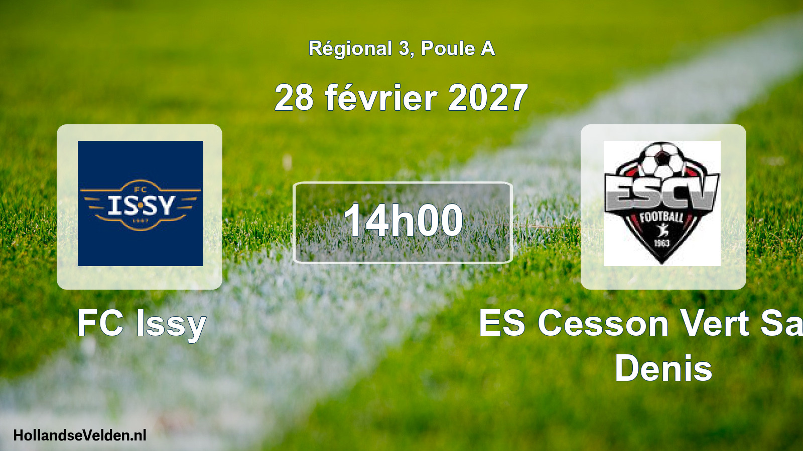 Geplande wedstrijd: FC Issy - ES Cesson Vert Saint Denis (28 februari 2027)