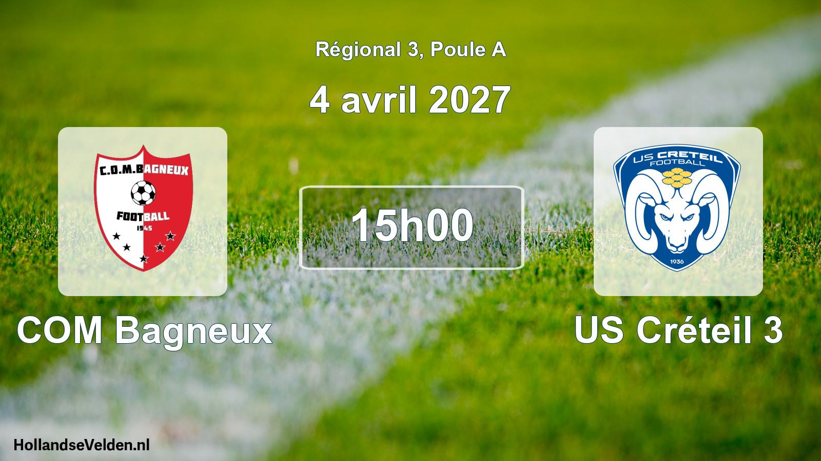 Scheduled Match: COM Bagneux - US Créteil 3 (4 April 2027)
