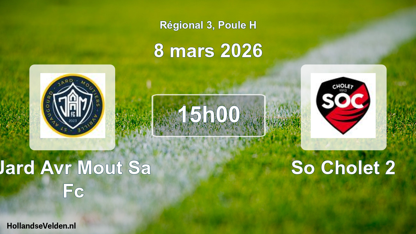 Geplande wedstrijd: Jard Avr Mout Sa Fc - So Cholet 2 (8 mars 2026)