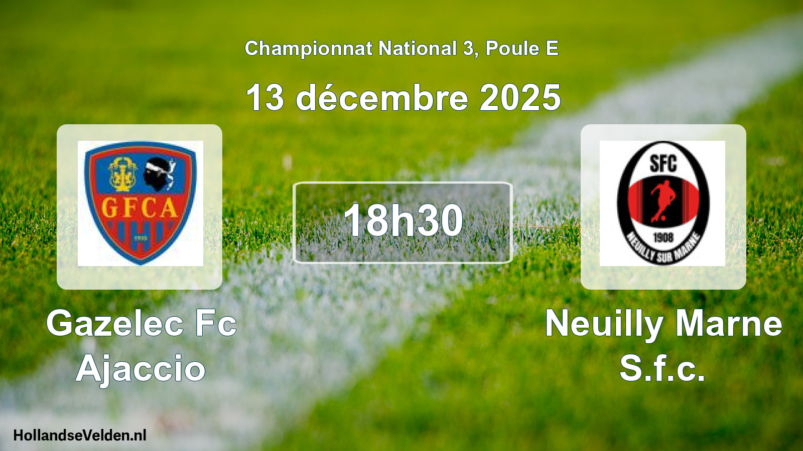 Scheduled Match: Gazelec Fc Ajaccio - Neuilly Marne S.f.c. (13 December 2025)