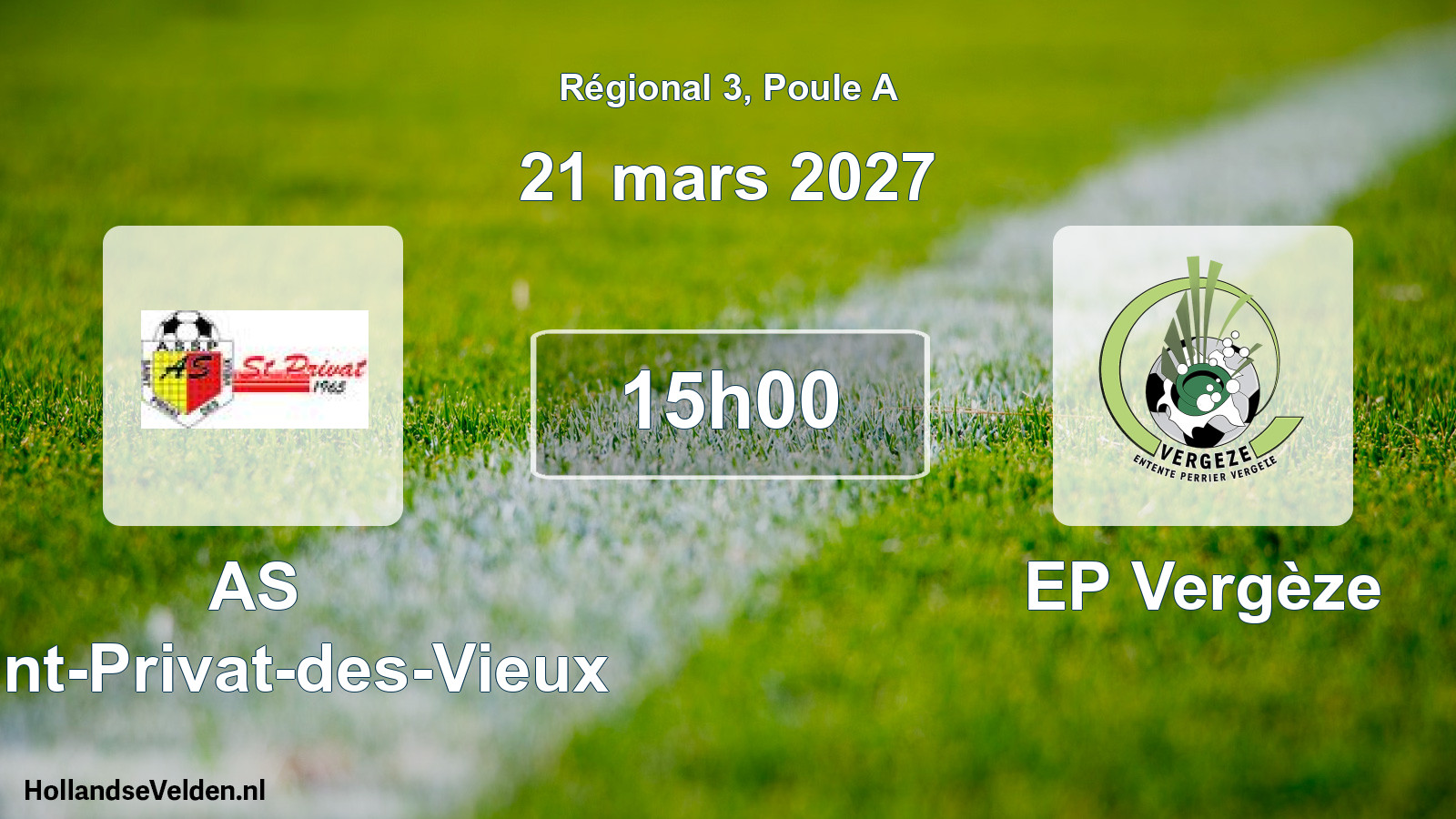 Match programmé: AS Saint-Privat-des-Vieux - EP Vergèze (21 mars 2027)