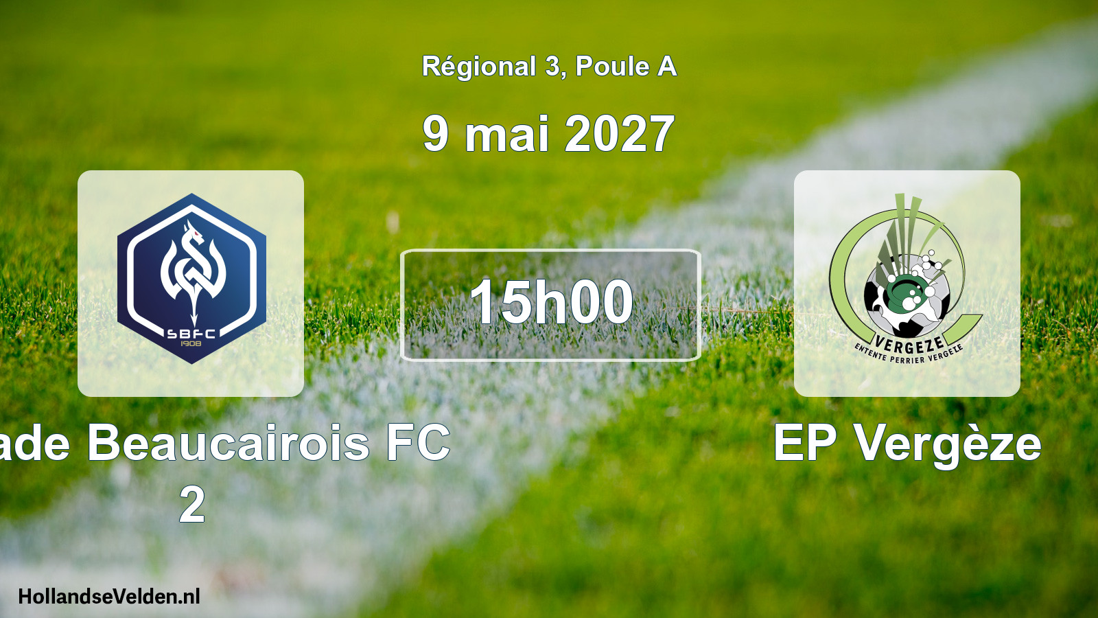 Match programmé: Stade Beaucairois FC 2 - EP Vergèze (9 mai 2027)