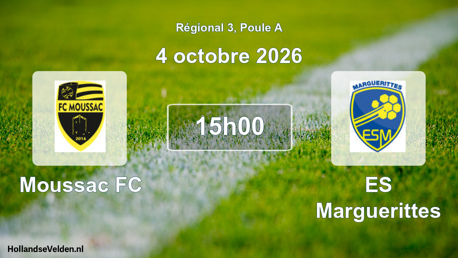 Match programmé: Moussac FC - ES Marguerittes (4 octobre 2026)