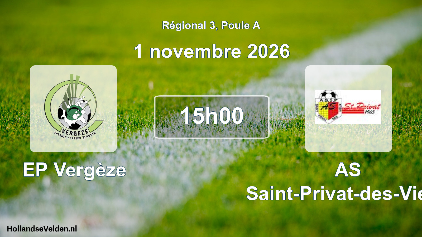 Scheduled Match: EP Vergèze - AS Saint-Privat-des-Vieux (1 November 2026)