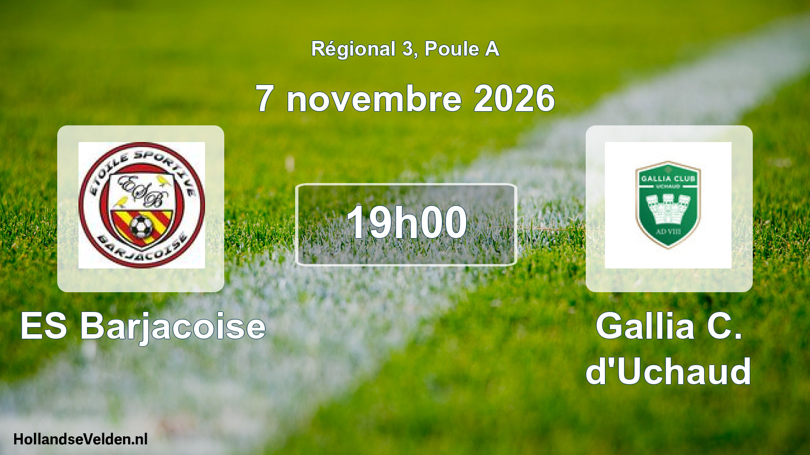 Scheduled Match: ES Barjacoise - Gallia C. d'Uchaud (7 November 2026)