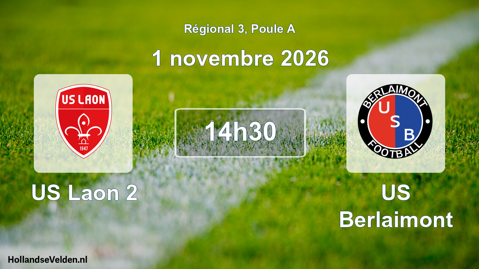 Scheduled Match: US Laon 2 - US Berlaimont (1 November 2026)