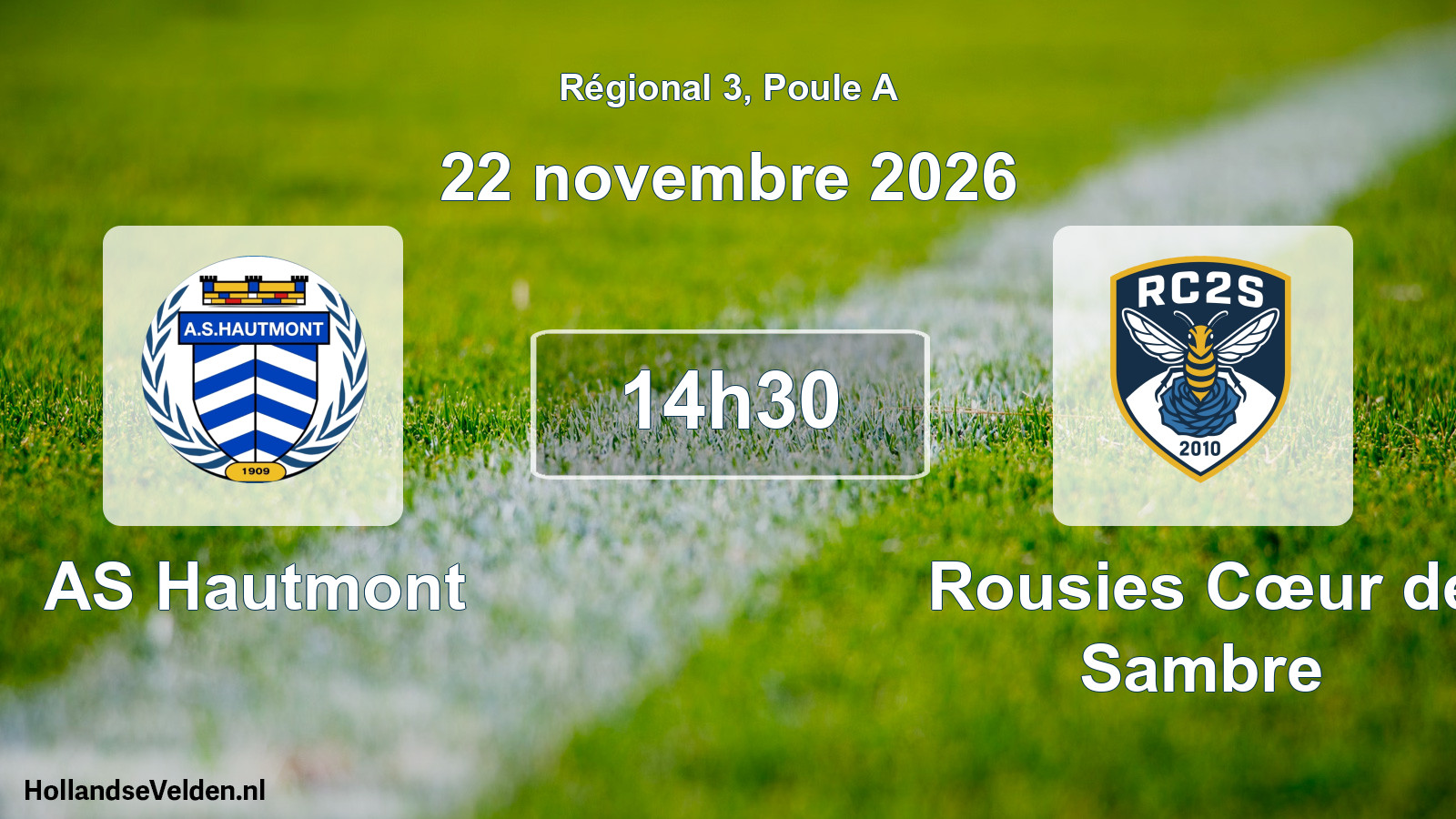 Scheduled Match: AS Hautmont - Rousies Cœur de Sambre (22 November 2026)