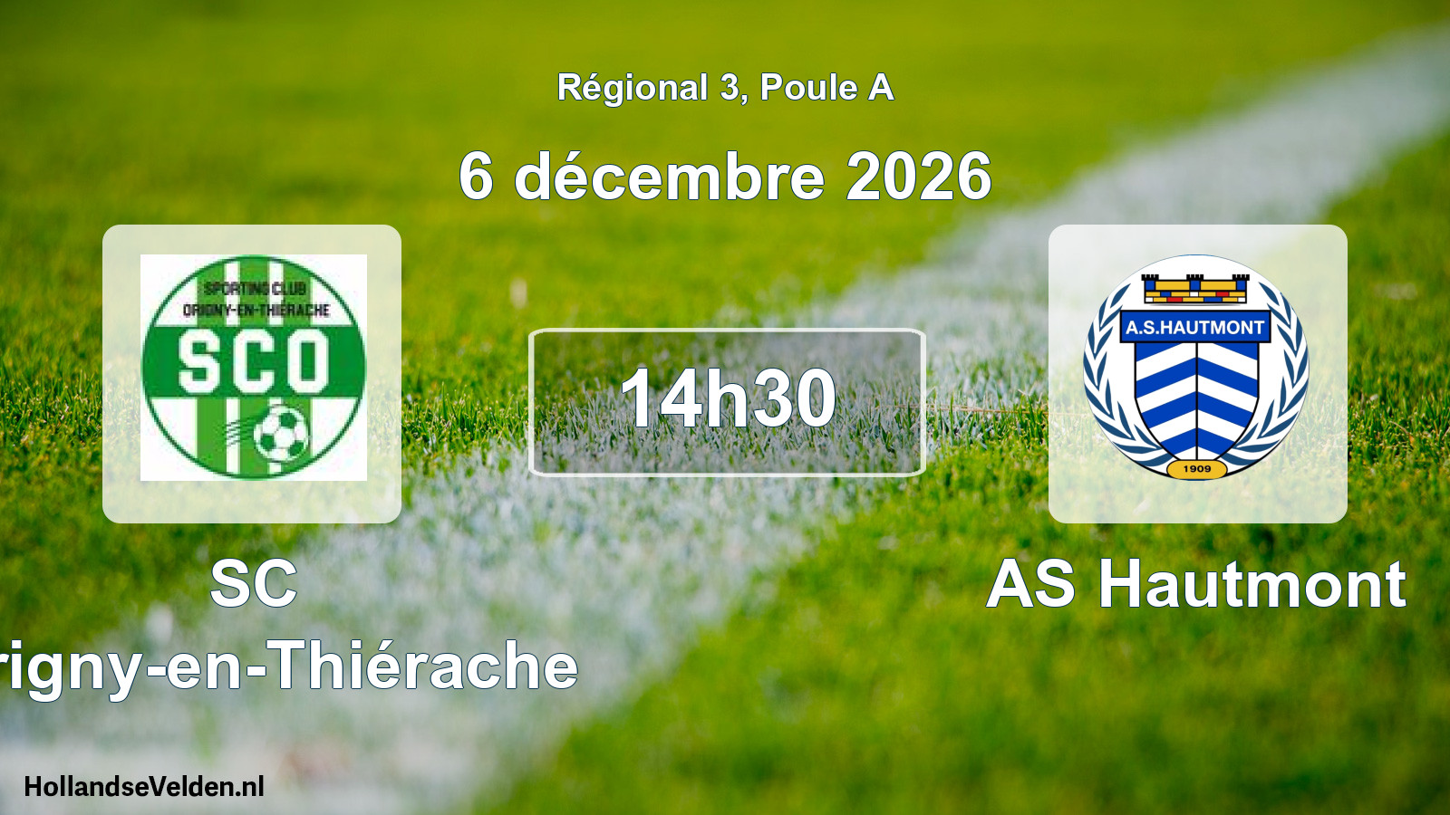 Scheduled Match: SC Origny-en-Thiérache - AS Hautmont (6 December 2026)
