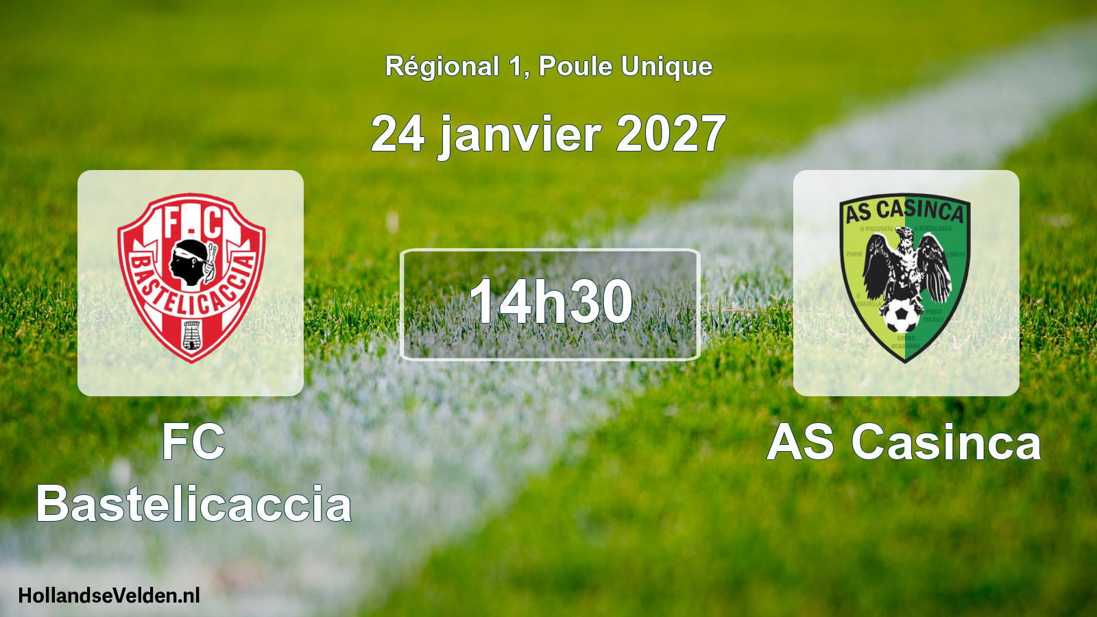 Scheduled Match: FC Bastelicaccia - AS Casinca (24 January 2027)