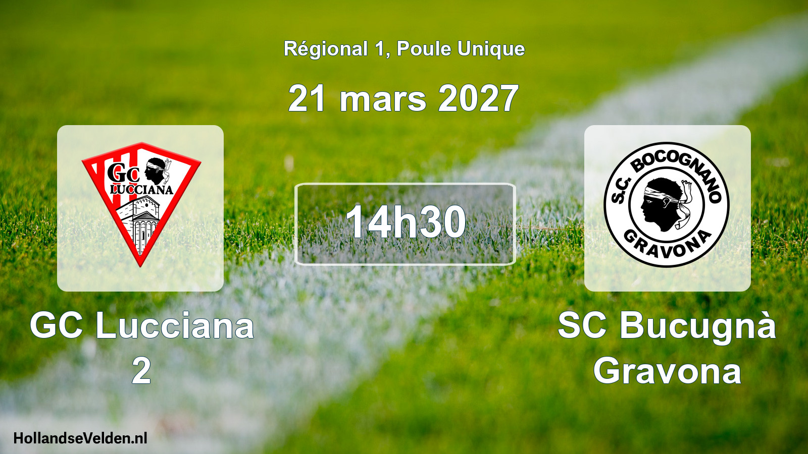 Scheduled Match: GC Lucciana 2 - SC Bucugnà Gravona (21 March 2027)