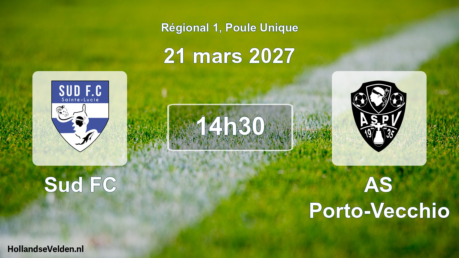 Match programmé: Sud FC - AS Porto-Vecchio (21 mars 2027)