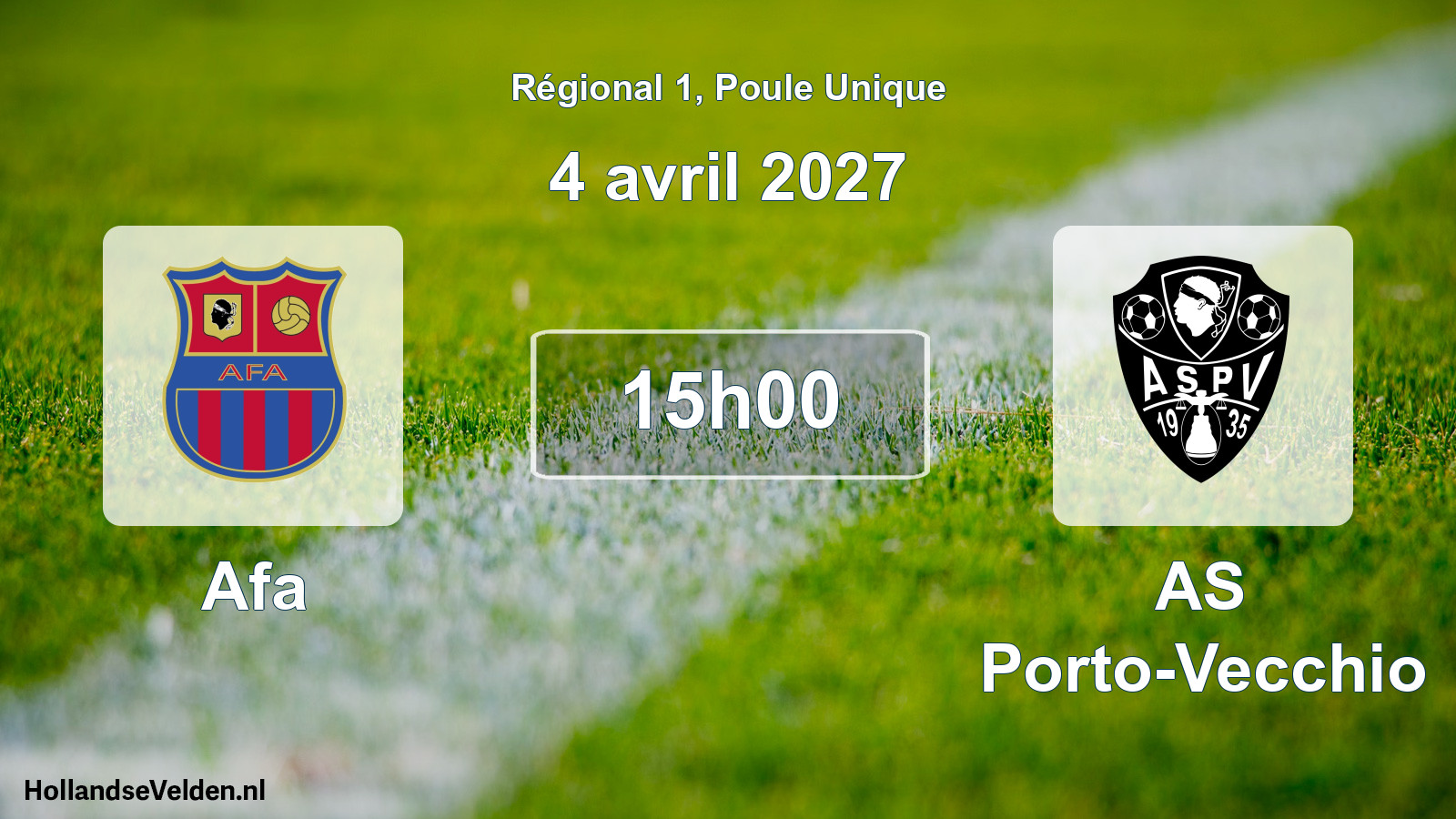 Scheduled Match: Afa - AS Porto-Vecchio (4 April 2027)