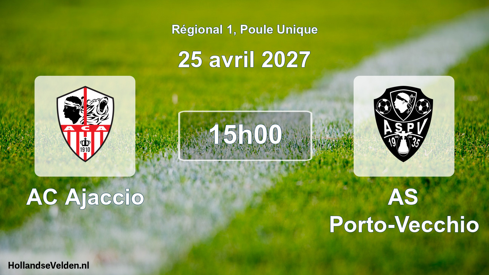 Geplande wedstrijd: AC Ajaccio - AS Porto-Vecchio (25 april 2027)
