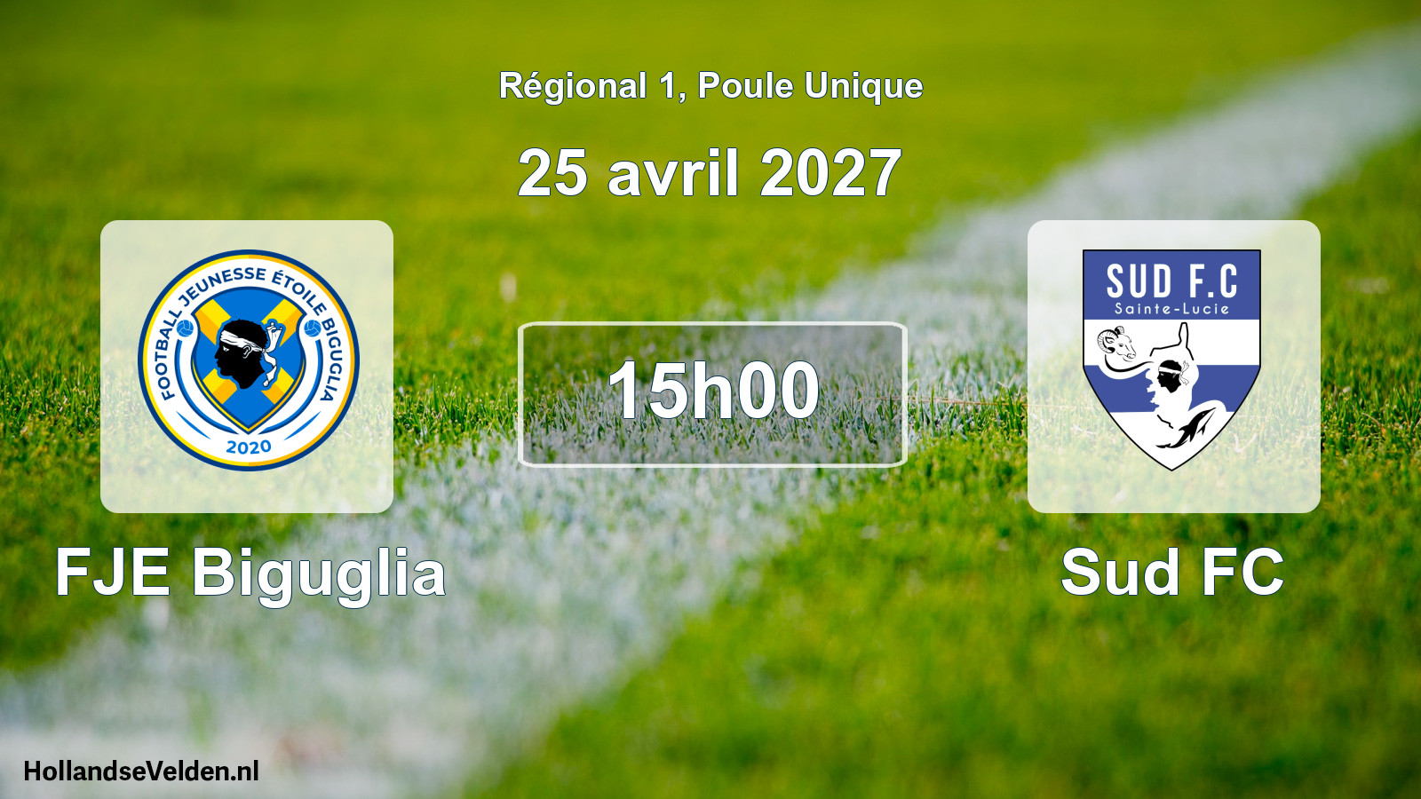 Geplande wedstrijd: FJE Biguglia - Sud FC (25 april 2027)