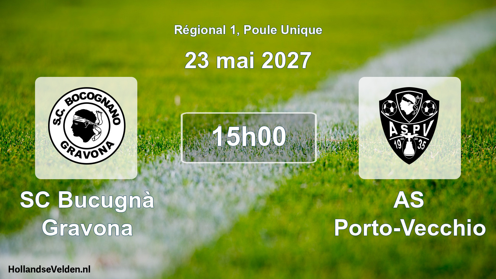 Match programmé: SC Bucugnà Gravona - AS Porto-Vecchio (23 mai 2027)