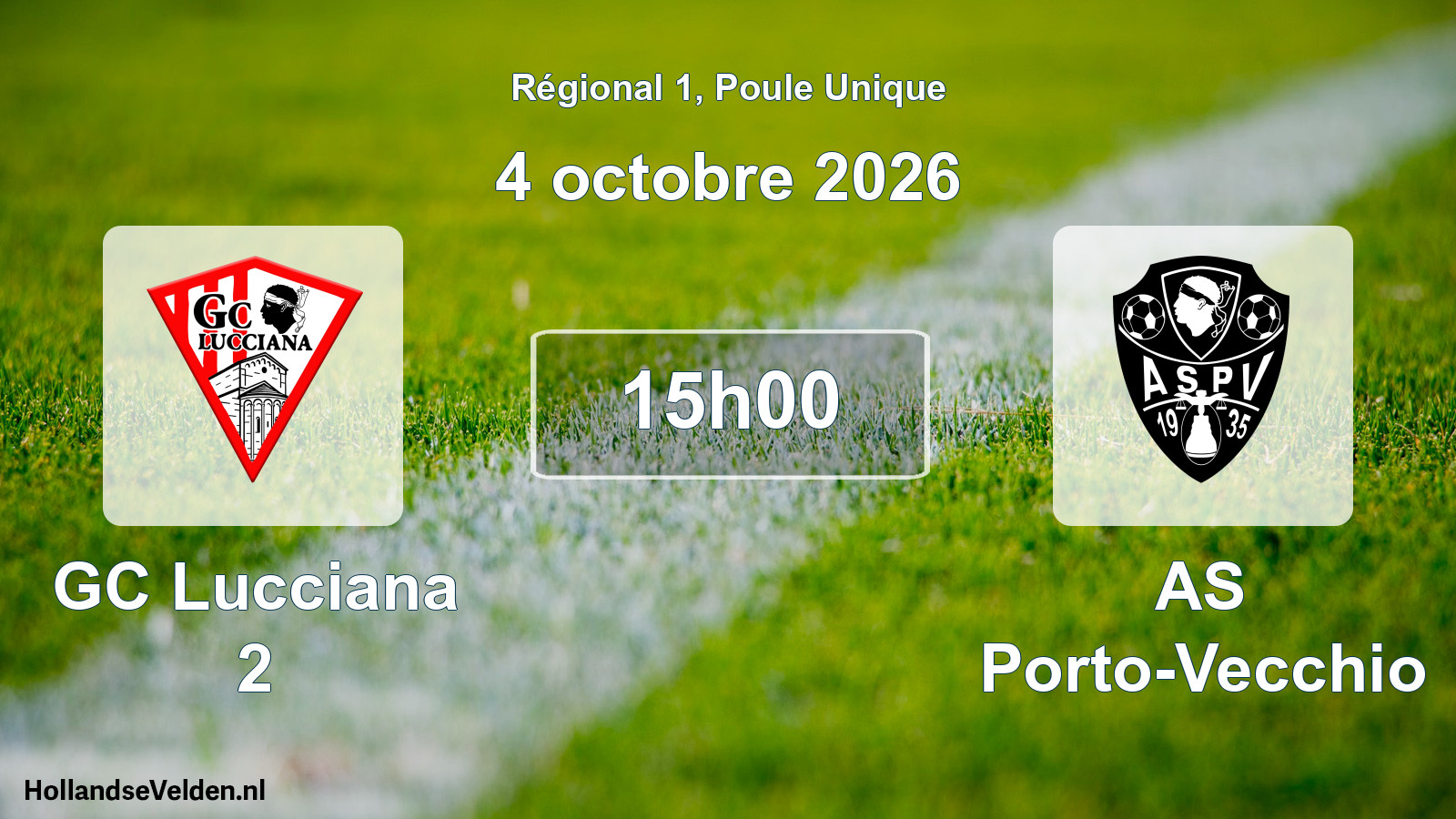 Scheduled Match: GC Lucciana 2 - AS Porto-Vecchio (4 October 2026)
