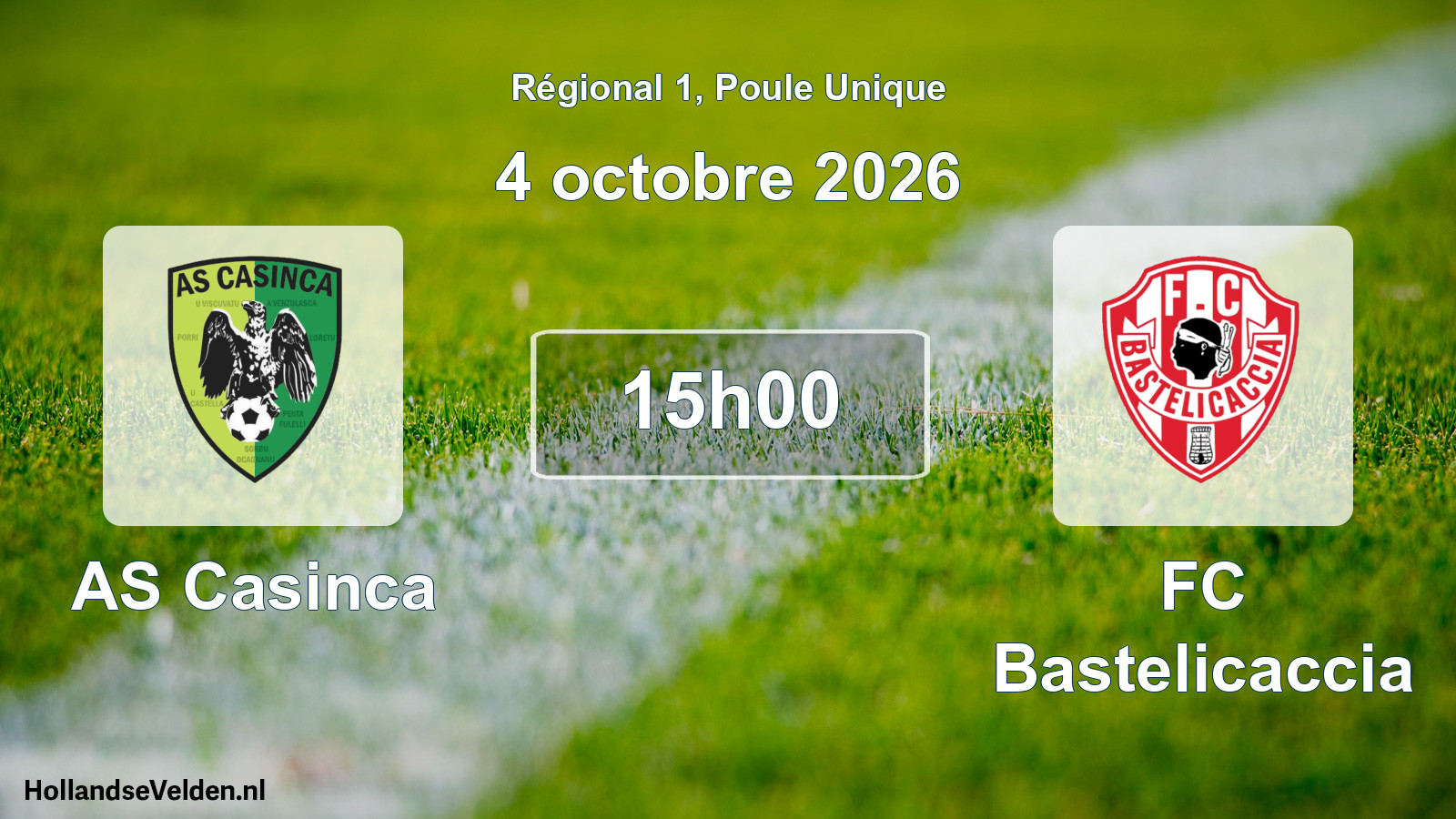 Scheduled Match: AS Casinca - FC Bastelicaccia (4 October 2026)