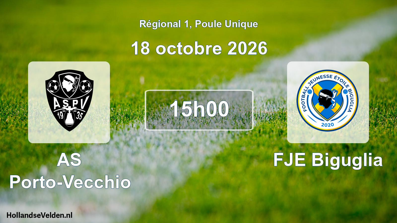 Scheduled Match: AS Porto-Vecchio - FJE Biguglia (18 October 2026)