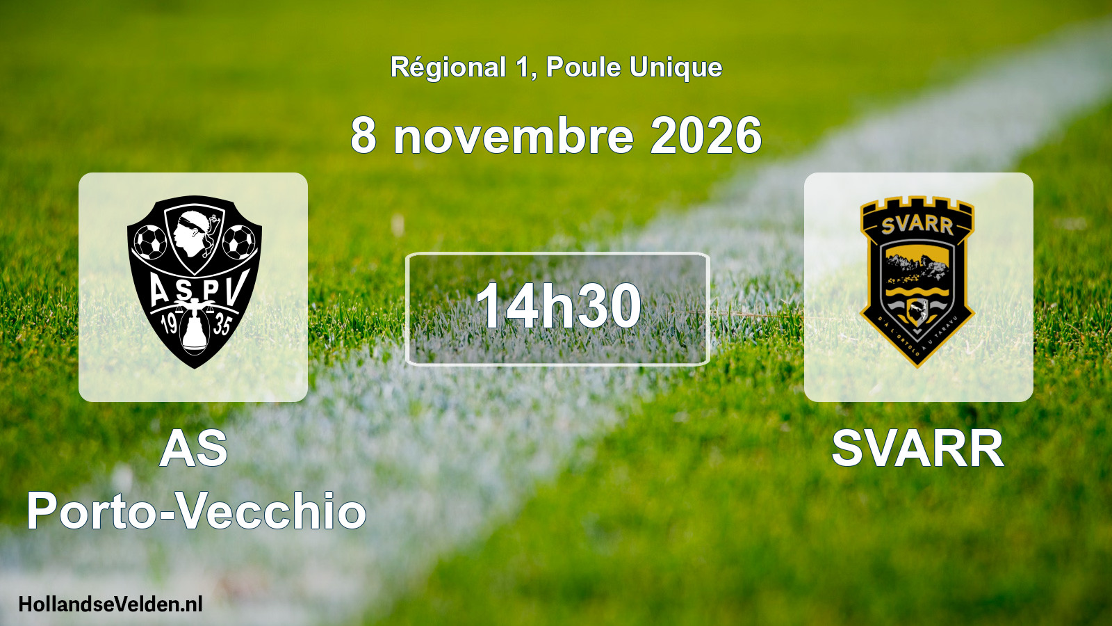 Scheduled Match: AS Porto-Vecchio - SVARR (8 November 2026)