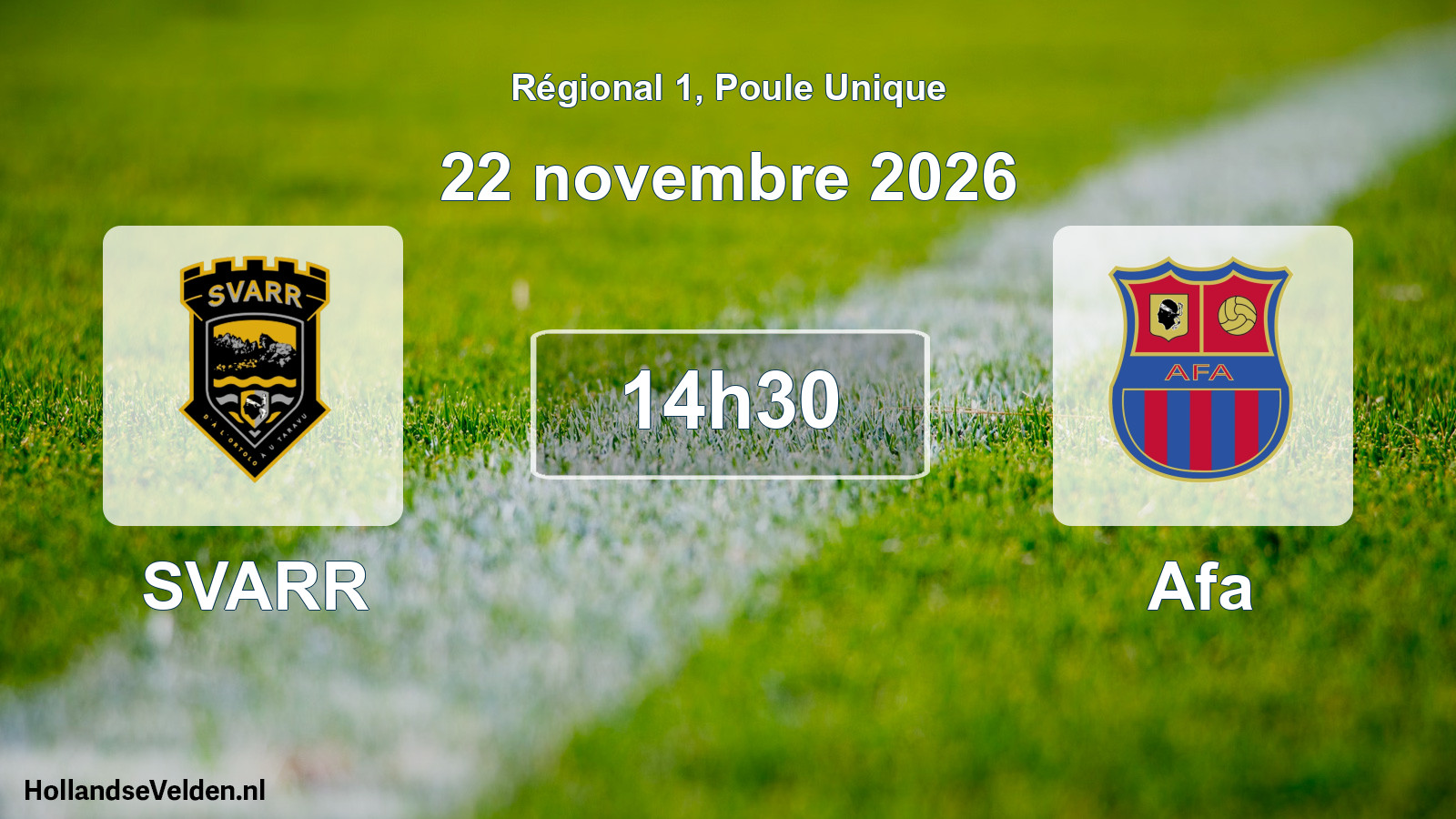 Scheduled Match: SVARR - Afa (22 November 2026)