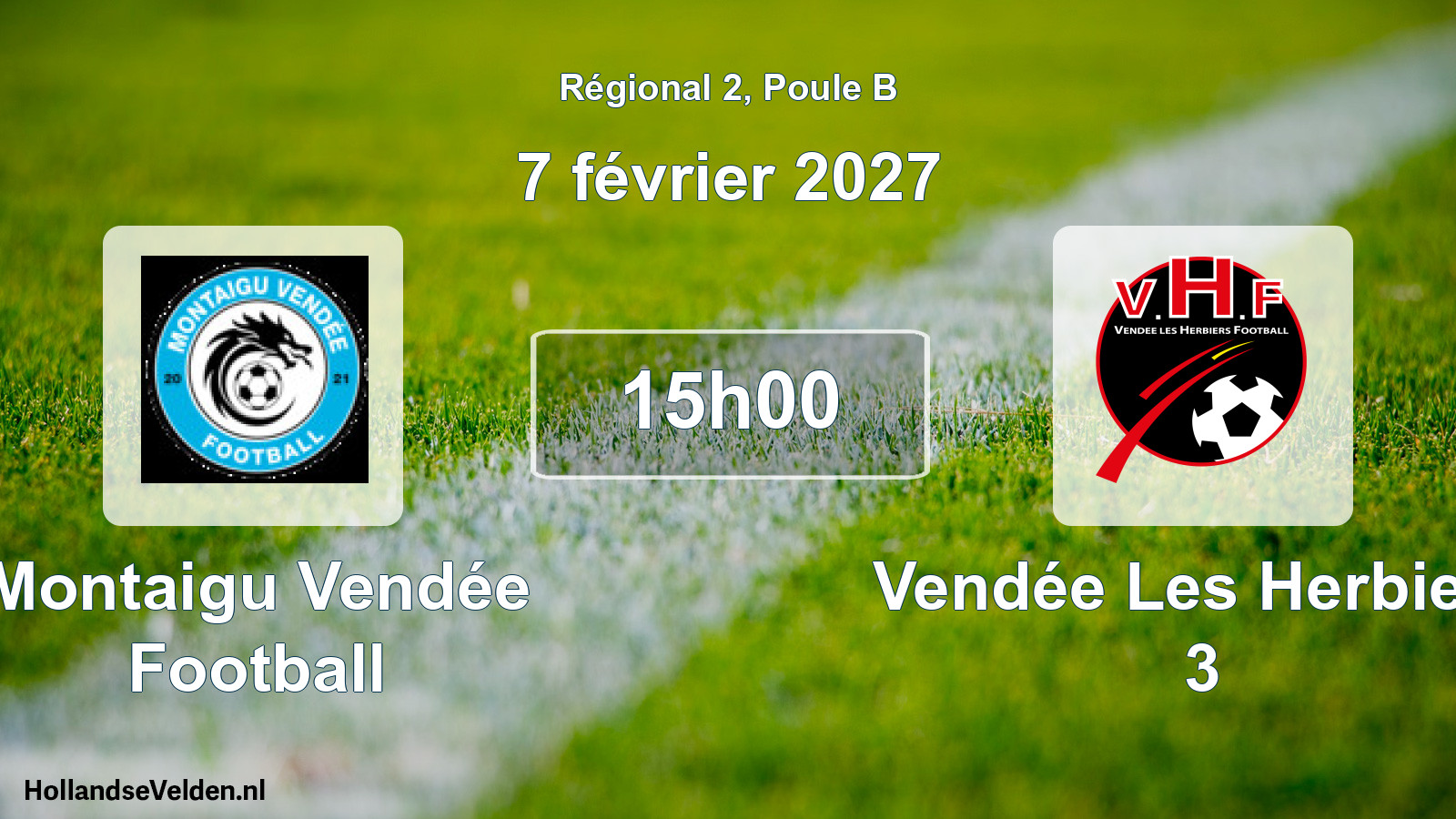 Match programmé: Montaigu Vendée Football - Vendée Les Herbiers 3 (7 février 2027)