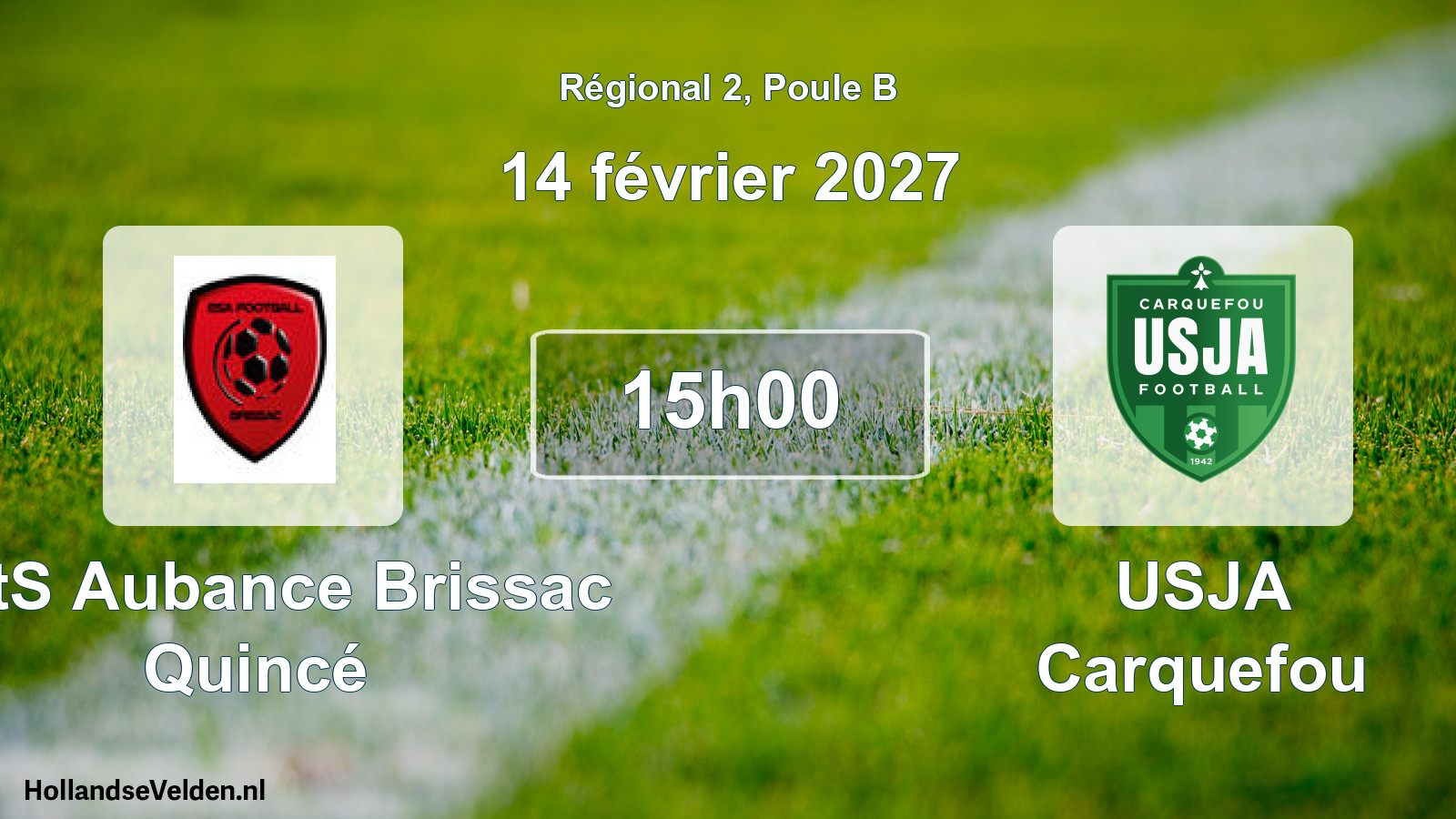 Match programmé: EntS Aubance Brissac Quincé - USJA Carquefou (14 février 2027)