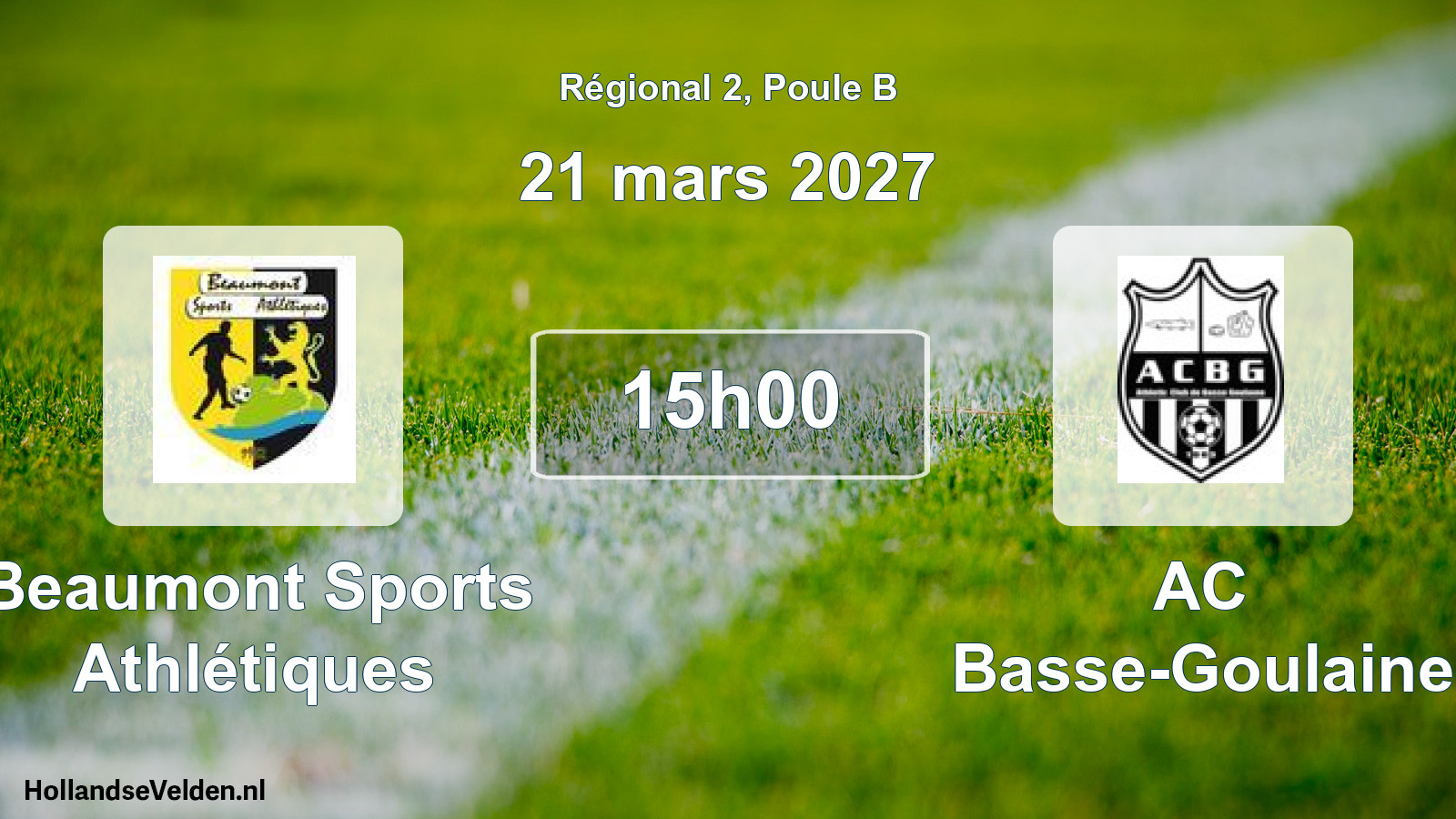 Scheduled Match: Beaumont Sports Athlétiques - AC Basse-Goulaine (21 March 2027)
