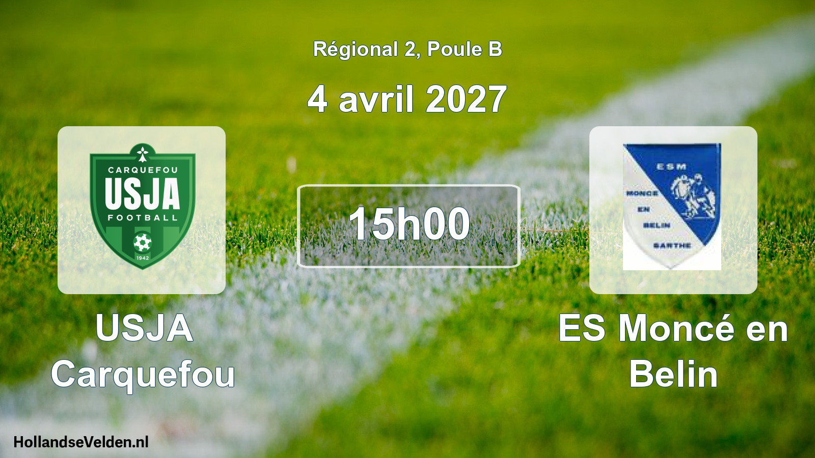 Match programmé: USJA Carquefou - ES Moncé en Belin (4 avril 2027)